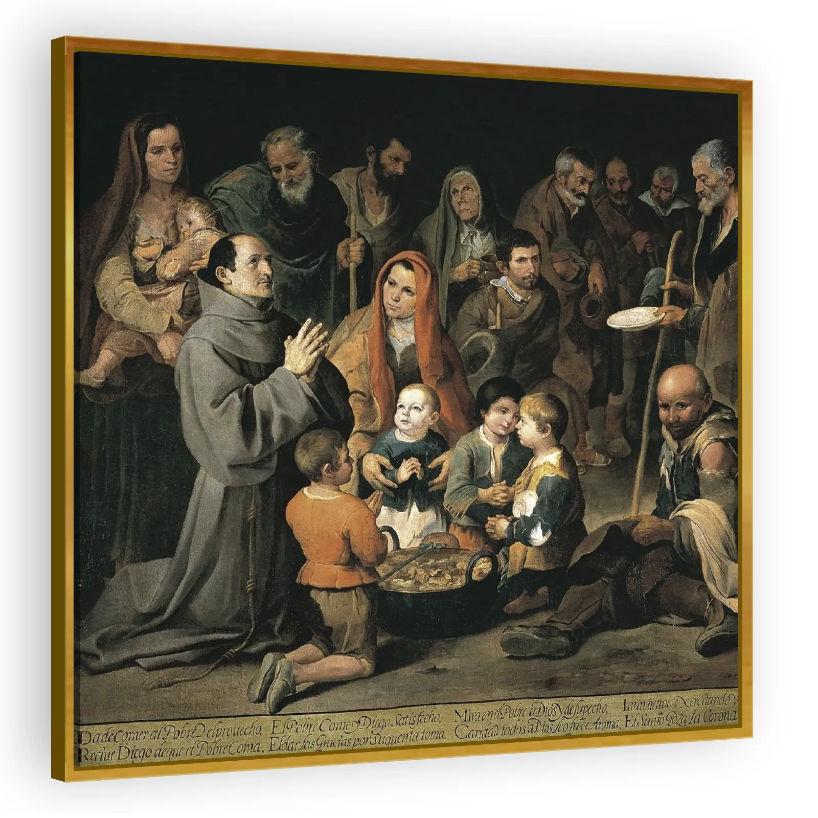 Saint Didacus of Alcalá Feeding the Poor by Bartolome Esteban Murillo - view 3 thumbnail