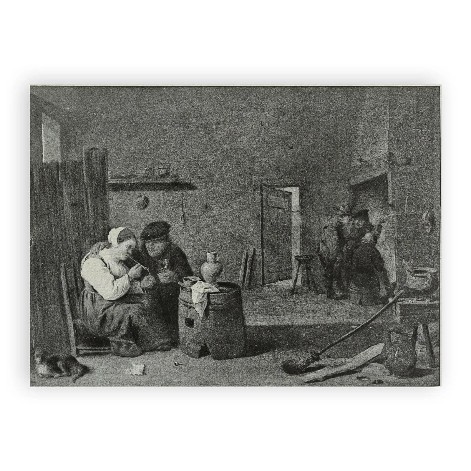 Tavern Interior with a Woman Smoking and a Drinking Man by David Teniers The Younger - view 6 thumbnail