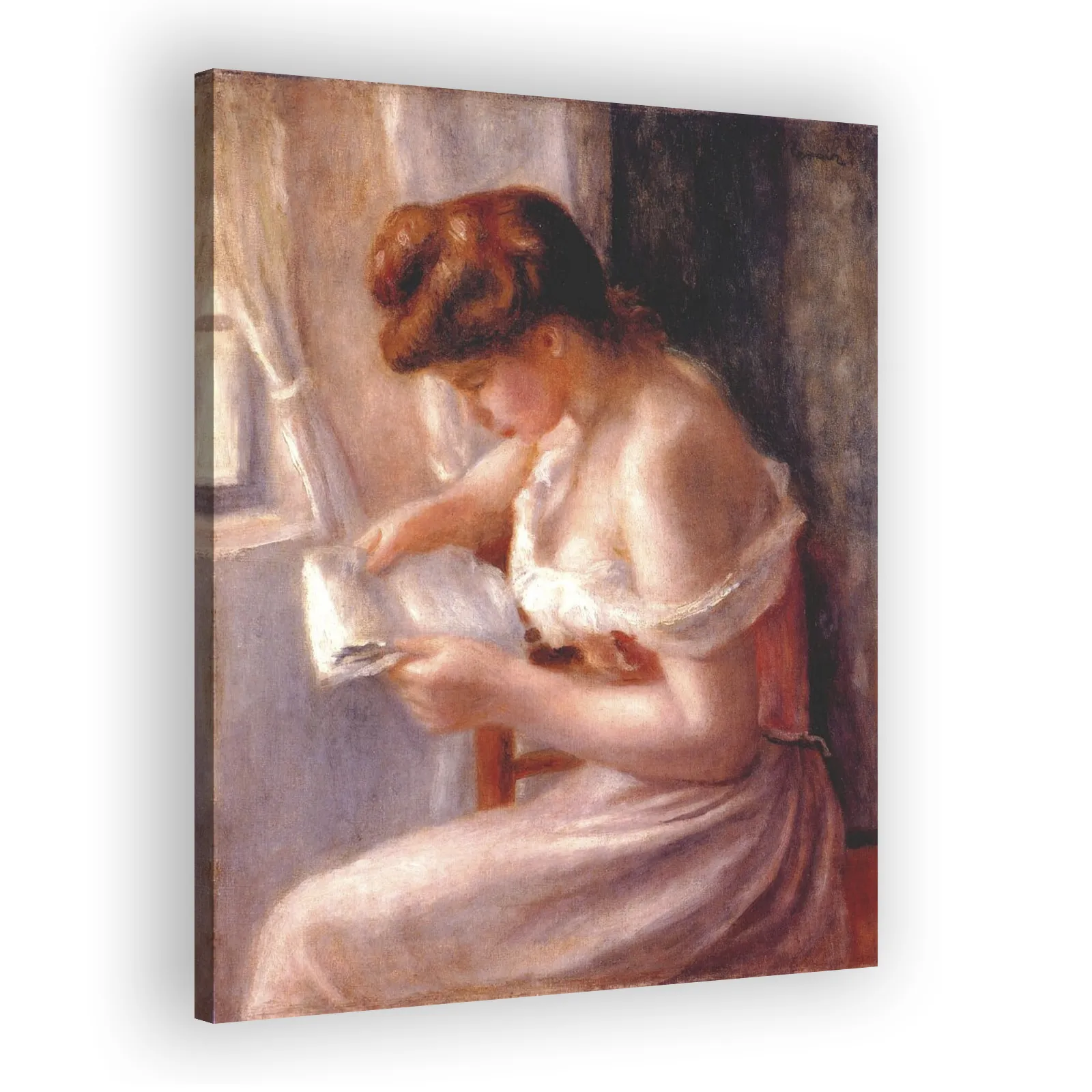 A Girl Reading by Pierre Auguste Renoir - view 2 thumbnail