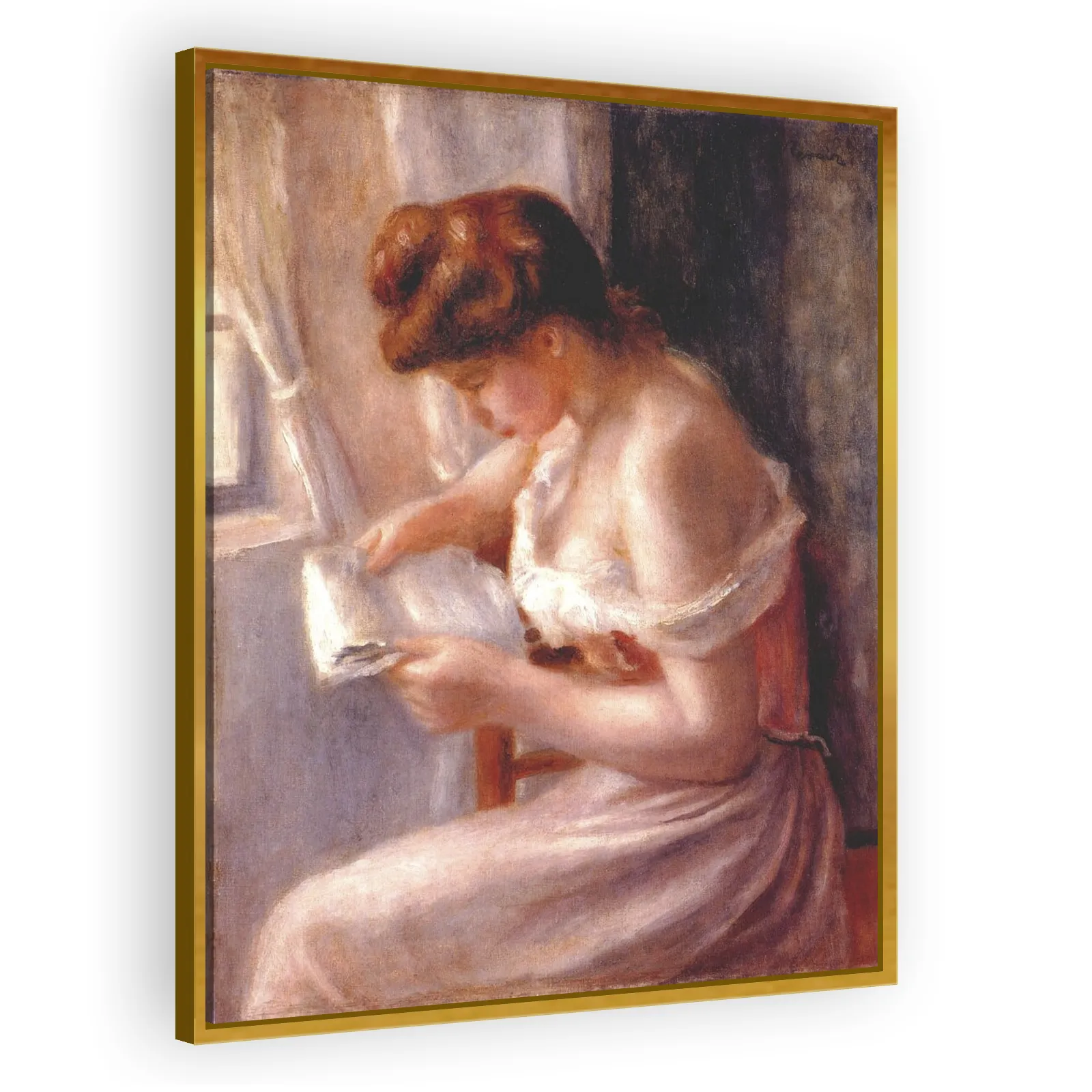 A Girl Reading by Pierre Auguste Renoir - view 3 thumbnail