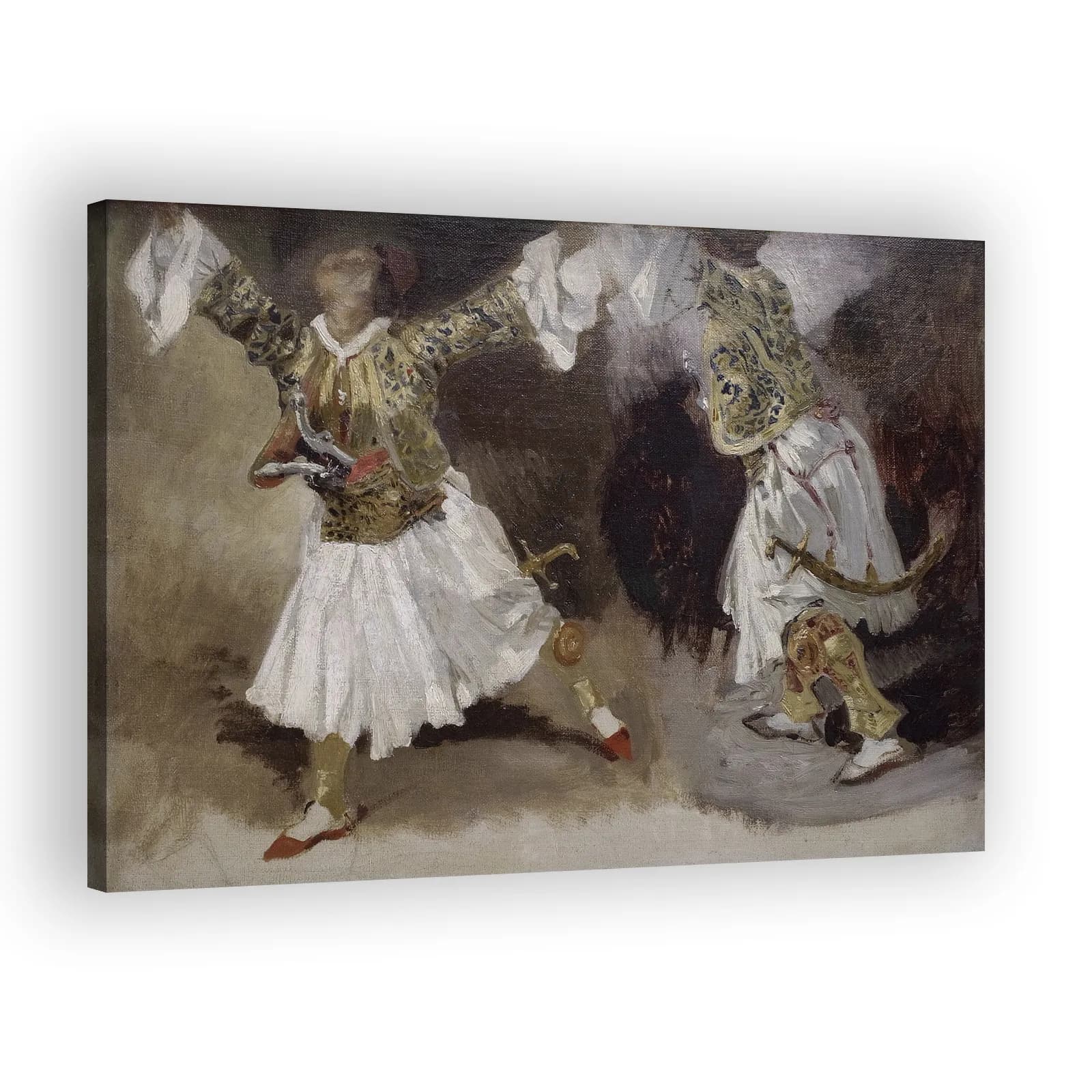 Two Greek Soldiers Dancing by Eugene Delacroix - view 2 thumbnail