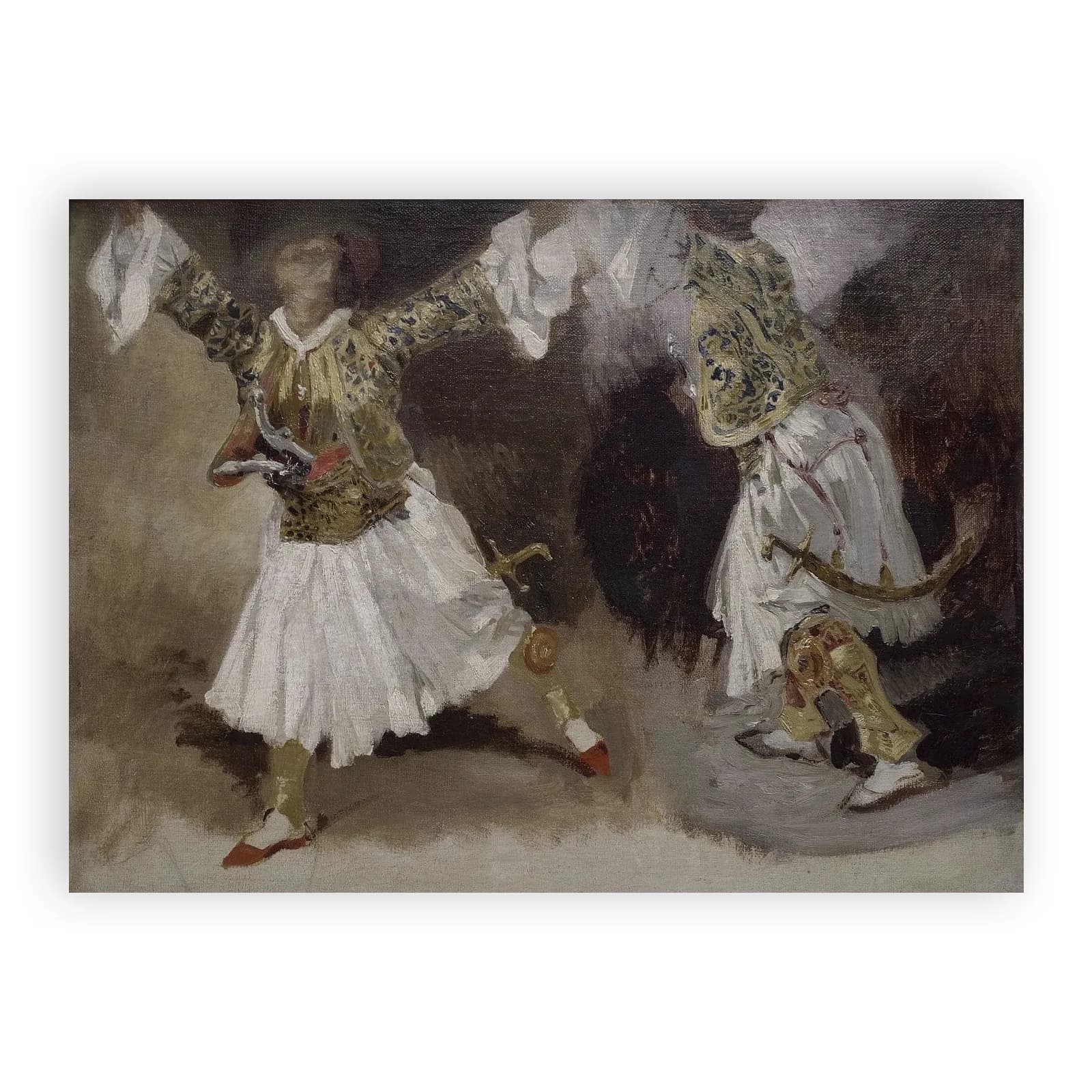 Two Greek Soldiers Dancing by Eugene Delacroix - view 6 thumbnail
