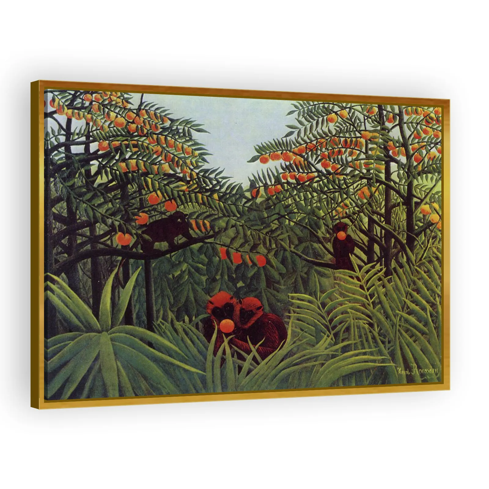 Apes in the Orange Grove by Henri Rousseau - view 3 thumbnail