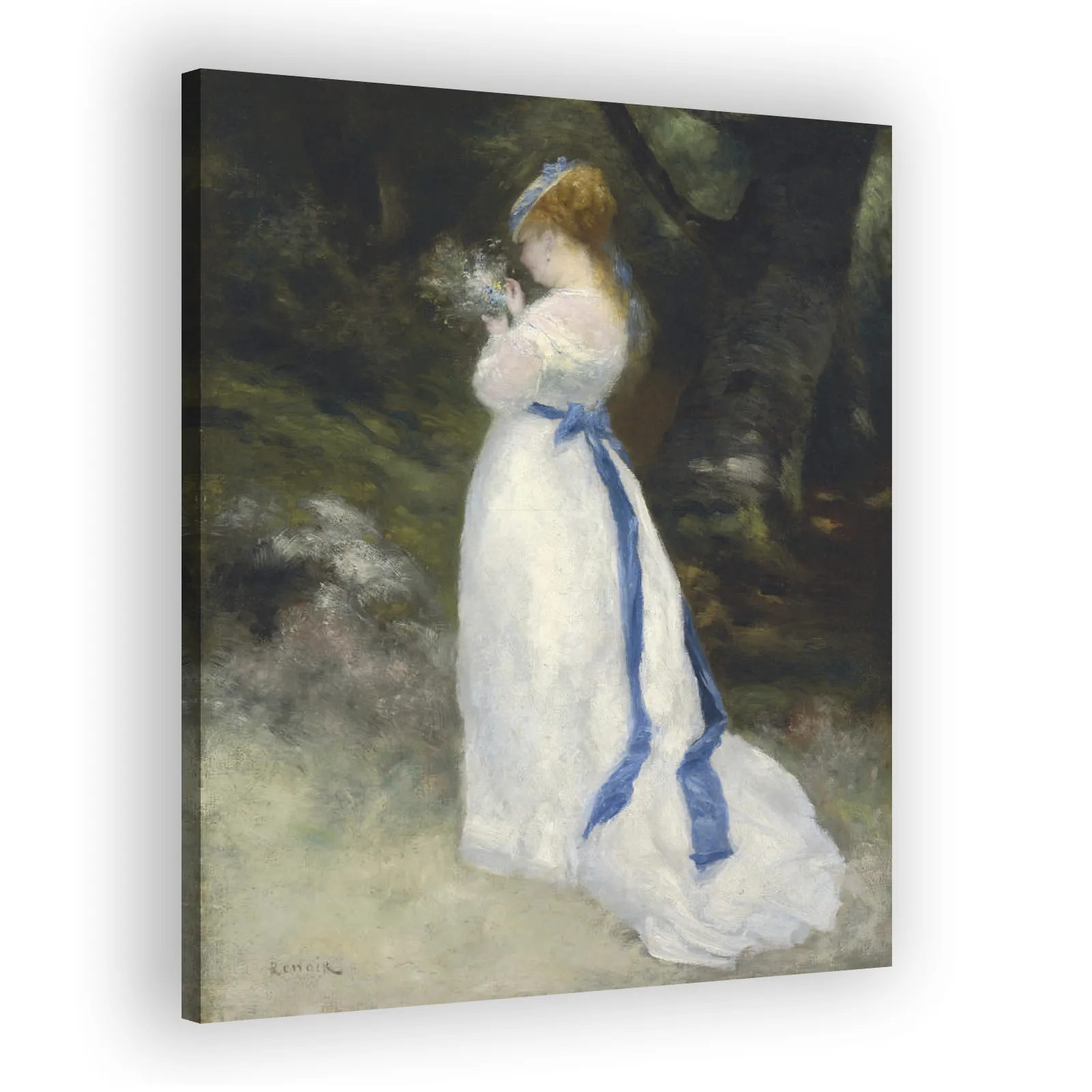 Lise Holding a Bunch of Wild Flowers by Pierre Auguste Renoir - view 2 thumbnail