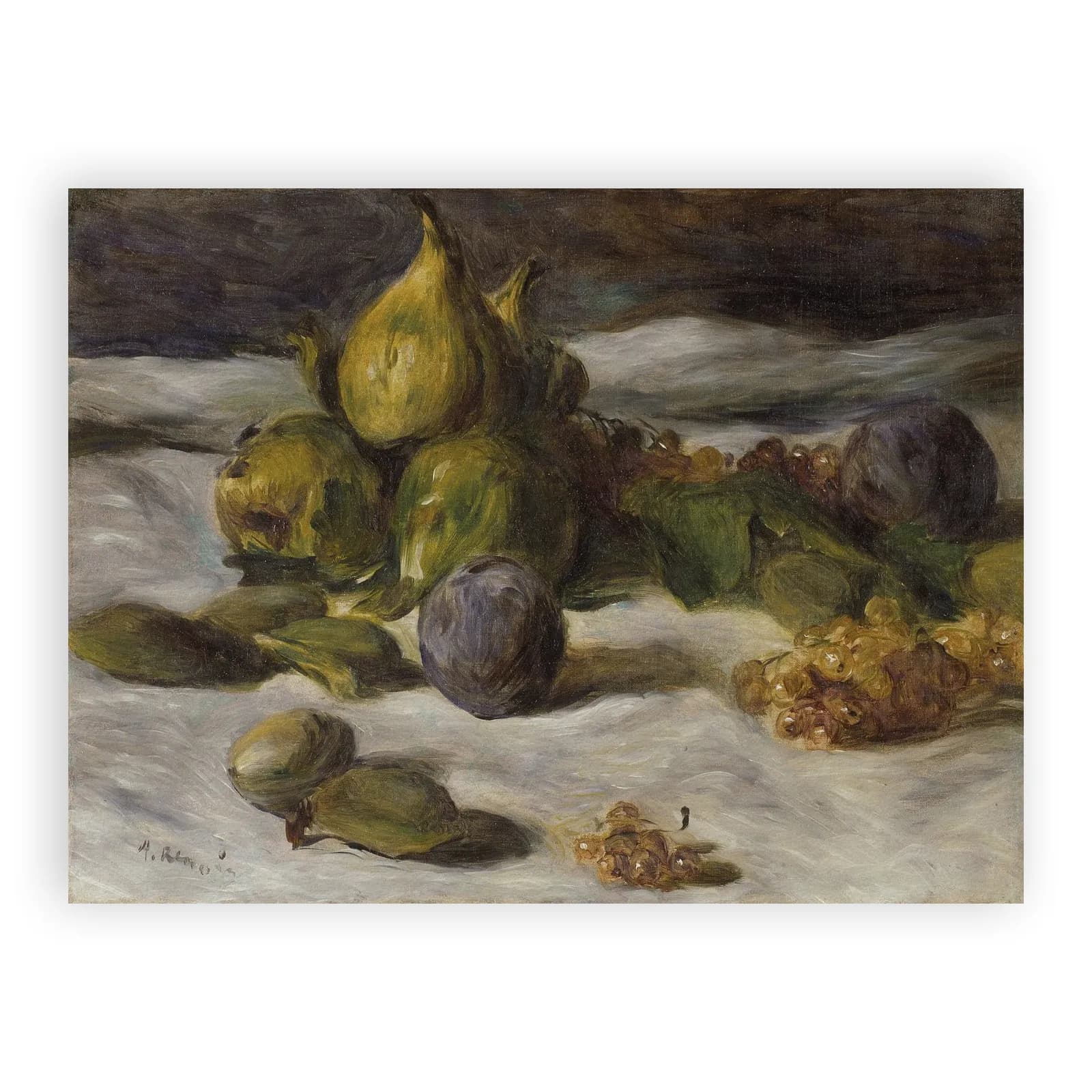 Fruit Still Life (Figs and Currants) by Pierre Auguste Renoir - view 6 thumbnail