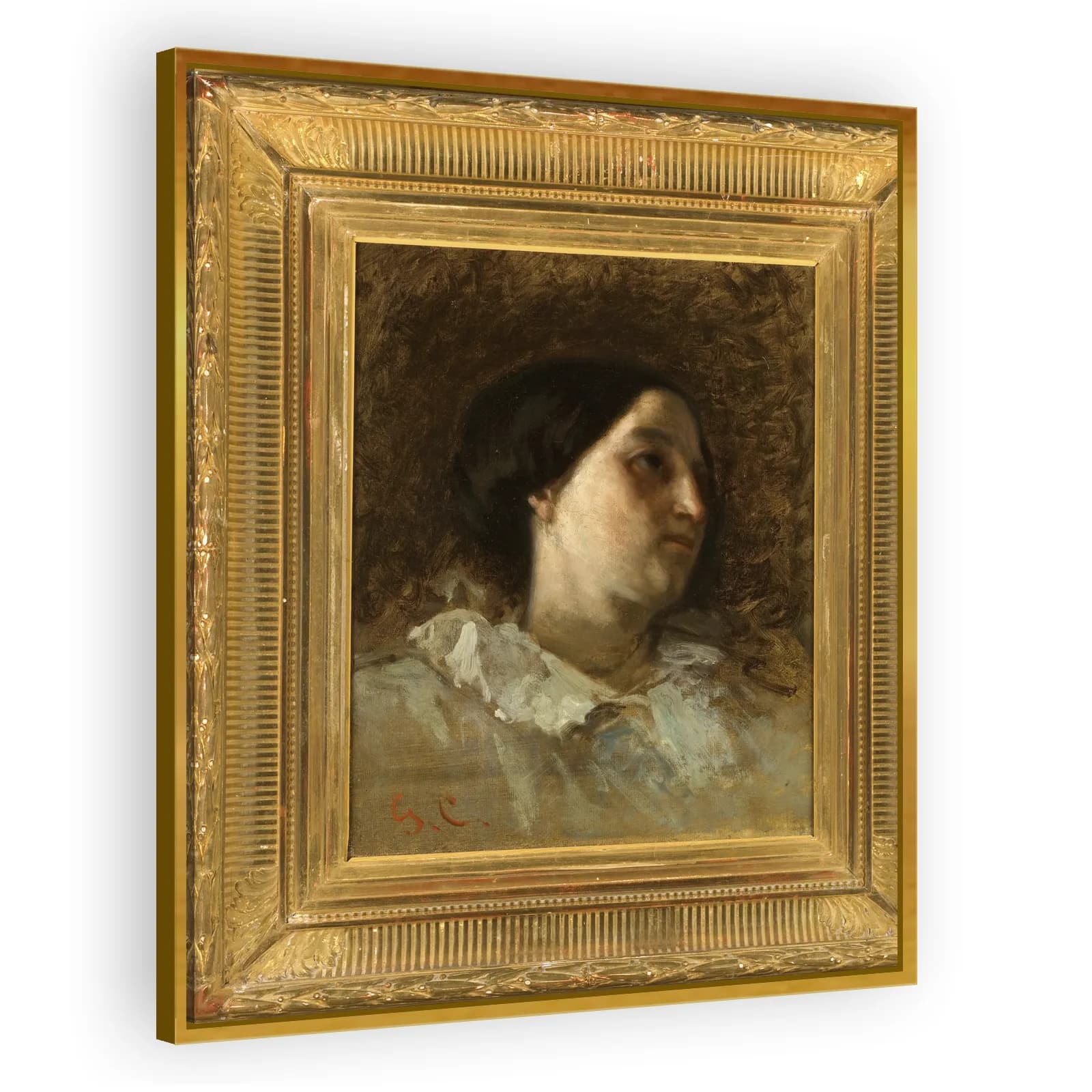 Étude de femme (H. Bonion) by Gustave Courbet - view 3 thumbnail