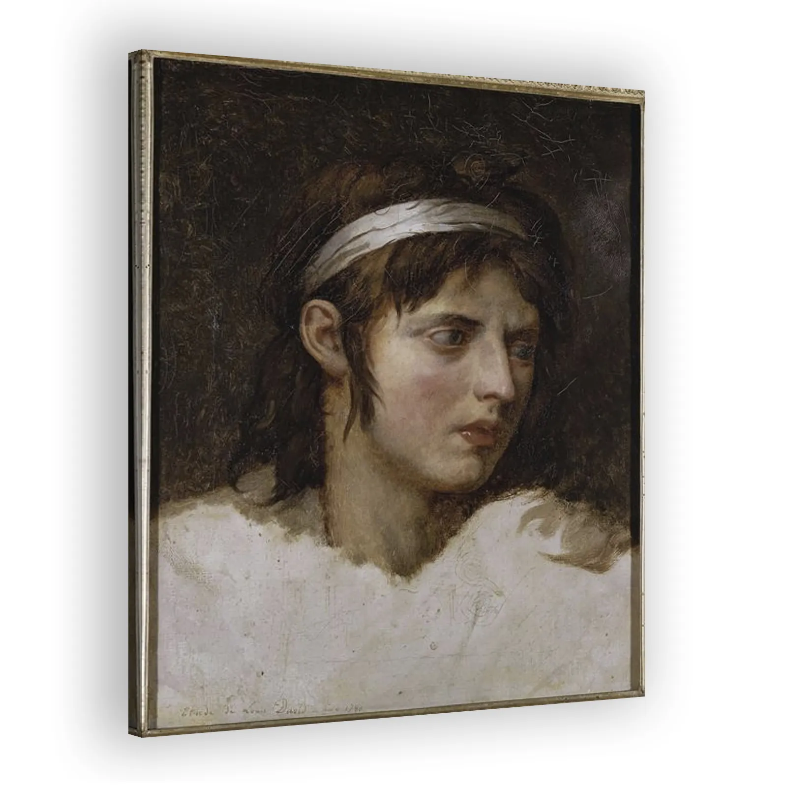 Tête de jeune homme au diadème by Jacques Louis David - view 2 thumbnail