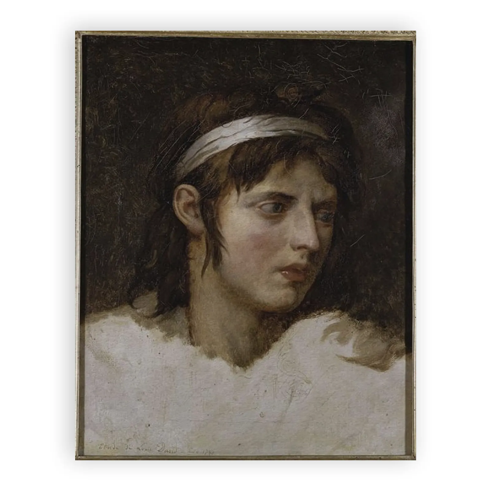Tête de jeune homme au diadème by Jacques Louis David - view 6 thumbnail