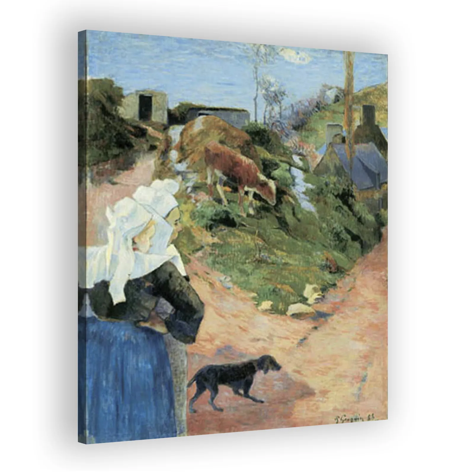 Breton Women at the Turn by Paul Gauguin - view 2 thumbnail