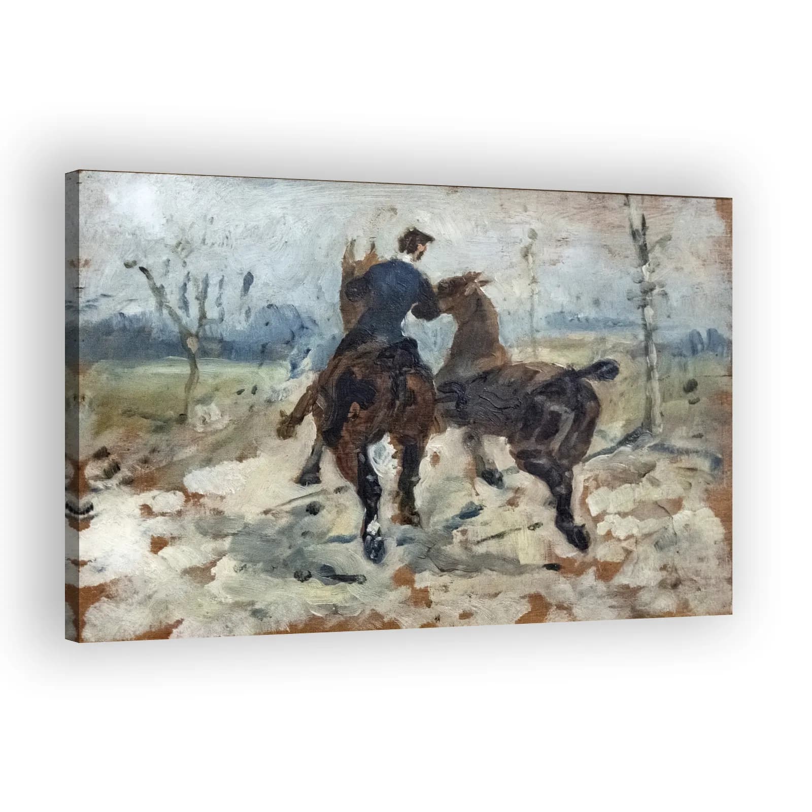 Two Horses Led in Hand by Henri De Toulouse Lautrec - view 2 thumbnail