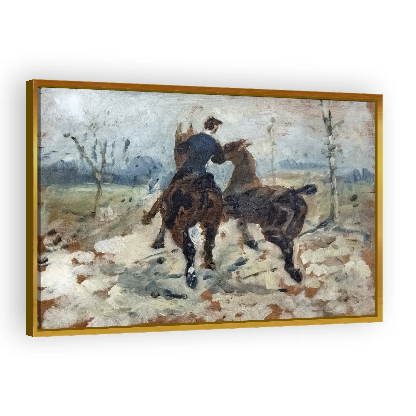 Two Horses Led in Hand by Henri De Toulouse Lautrec - view 3 thumbnail