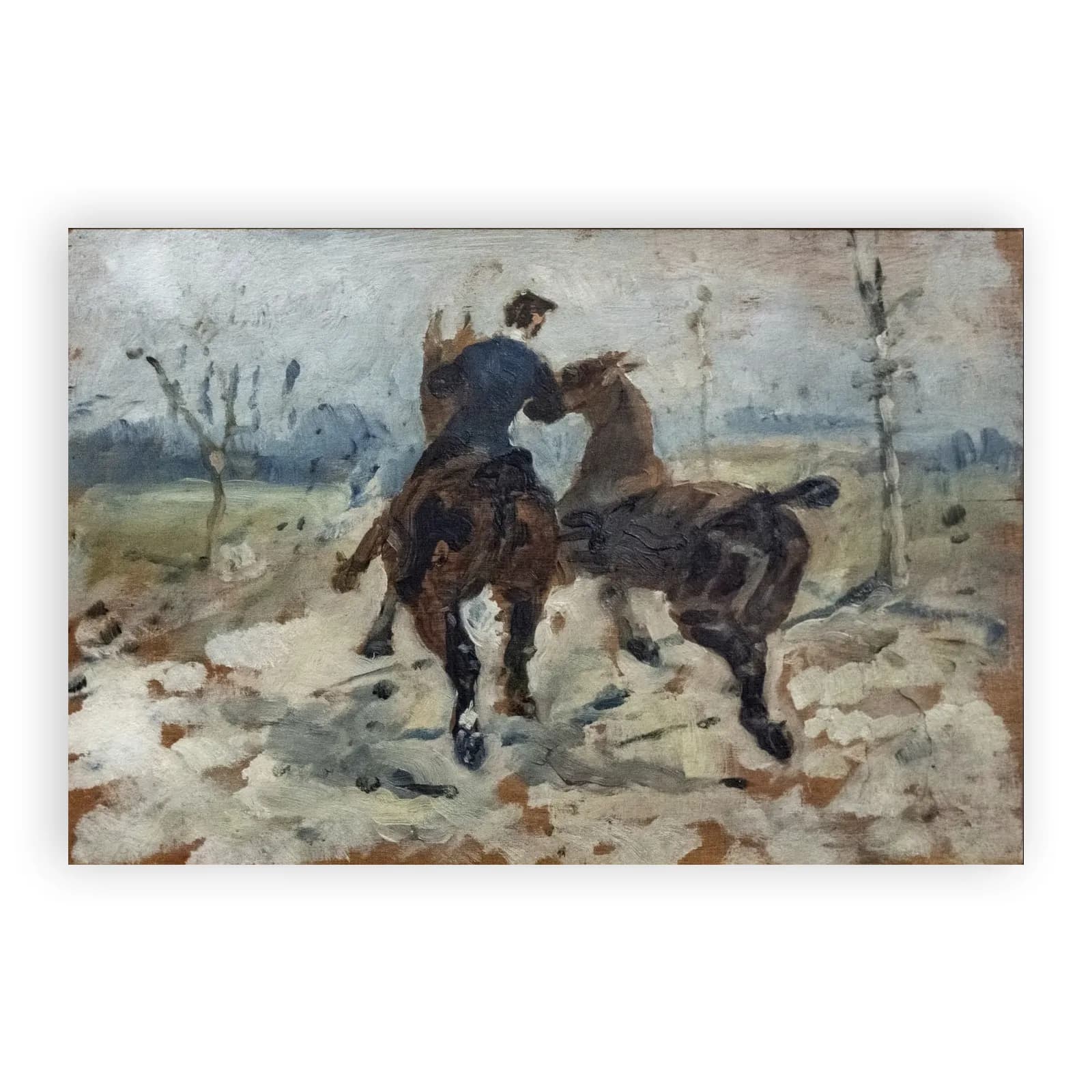 Two Horses Led in Hand by Henri De Toulouse Lautrec - view 6 thumbnail