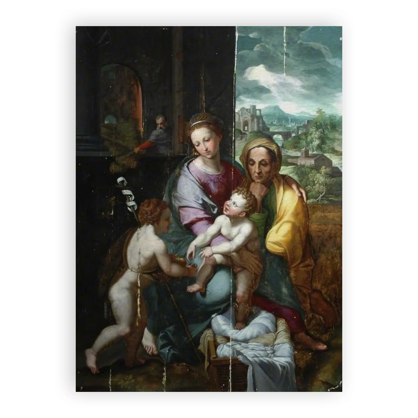 Holy Family with Saint Elizabeth and the Infant Saint John the Baptist by Raphael - view 6 thumbnail