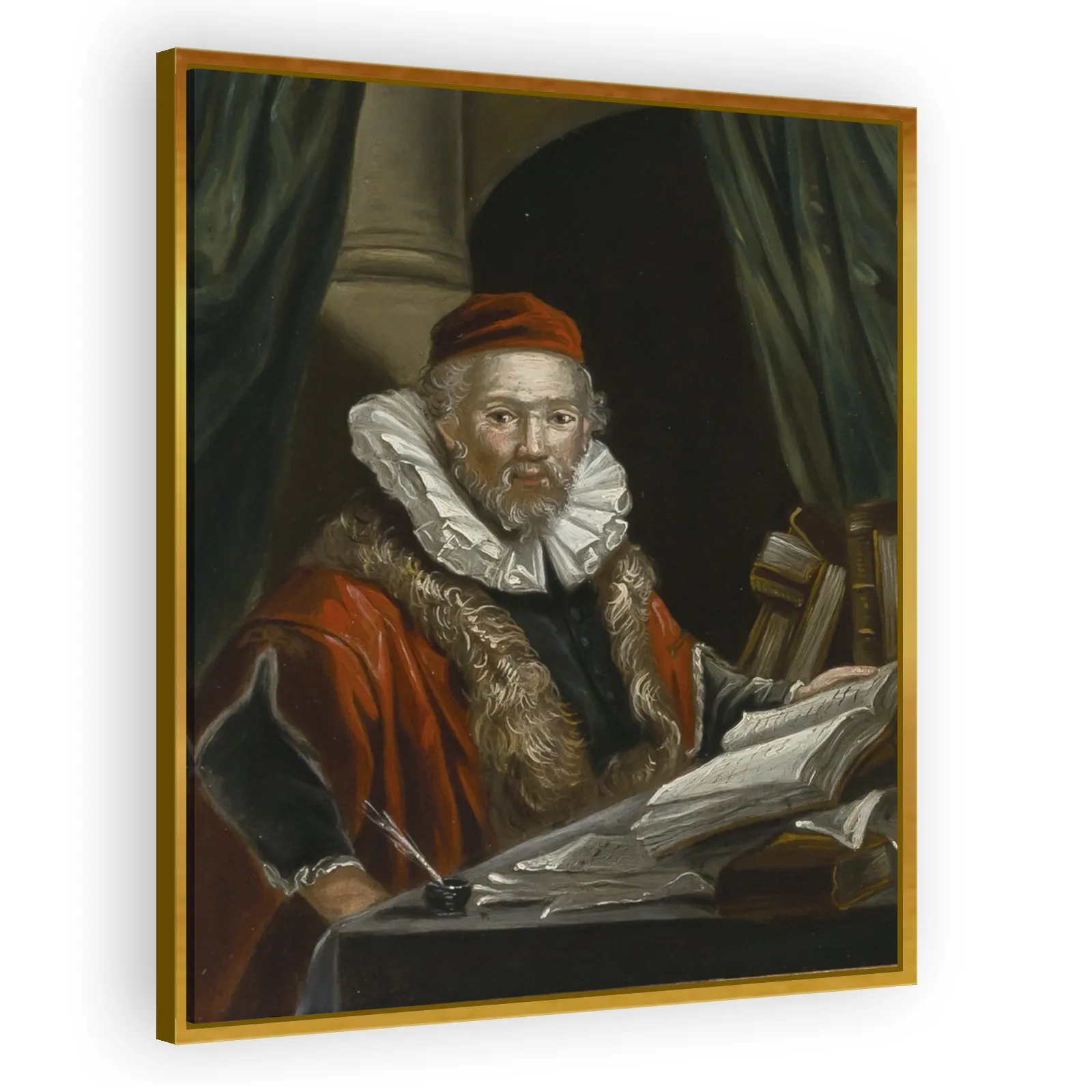 Jan Uytenbogaert, Preacher of the Remonstrants by Rembrandt Van Rijn - view 3 thumbnail