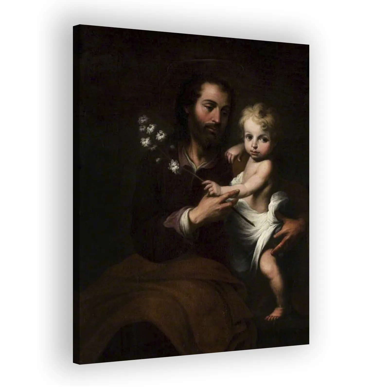 St Joseph with the Infant Jesus by Bartolome Esteban Murillo - view 2 thumbnail