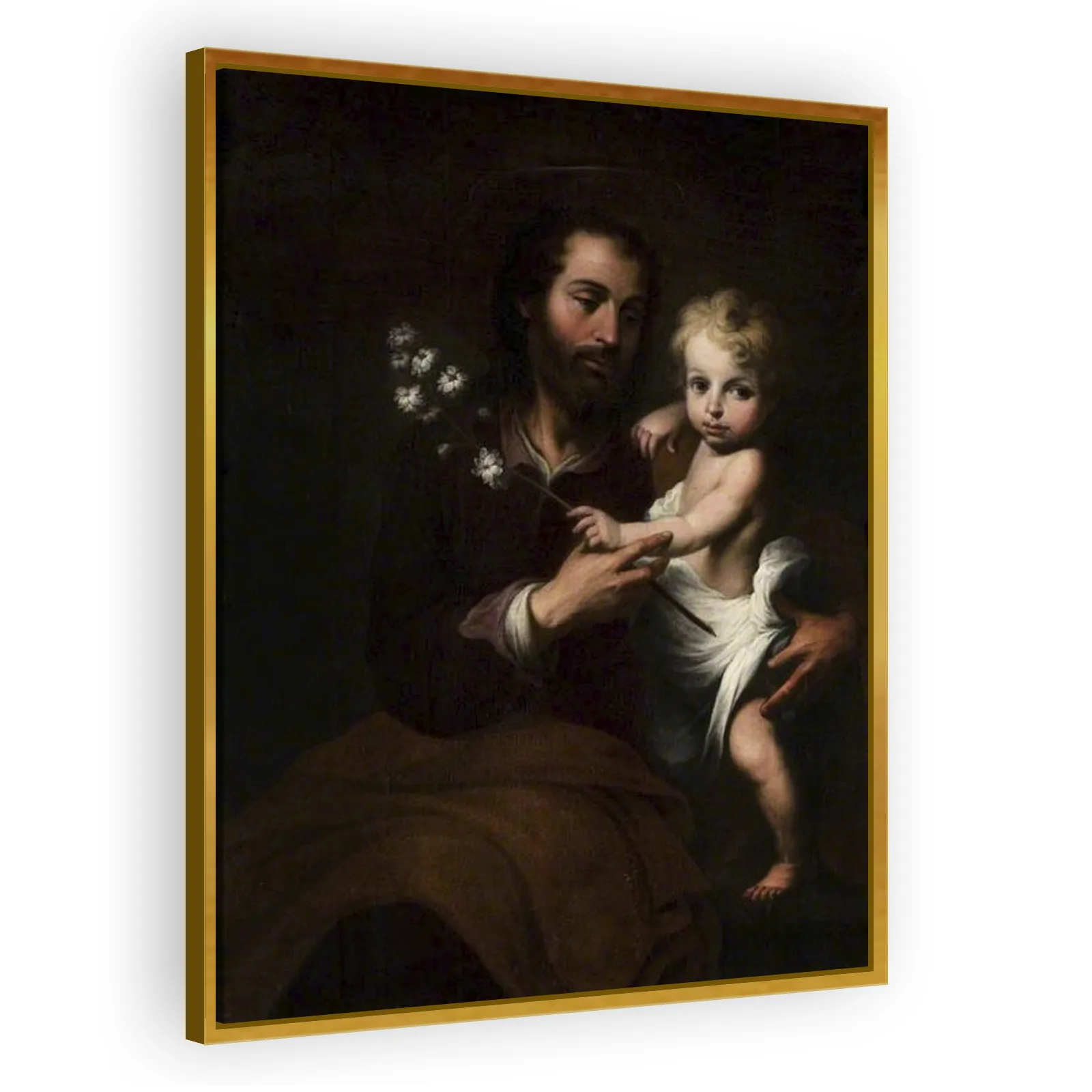 St Joseph with the Infant Jesus by Bartolome Esteban Murillo - view 3 thumbnail