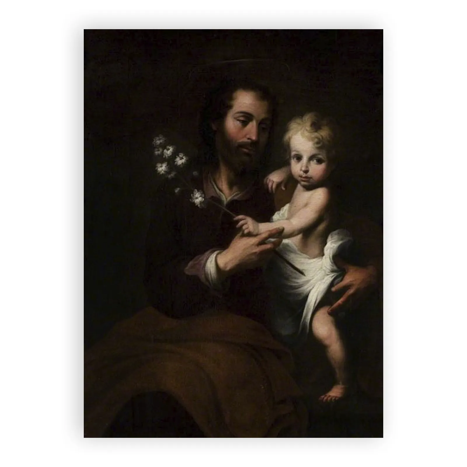 St Joseph with the Infant Jesus by Bartolome Esteban Murillo - view 6 thumbnail
