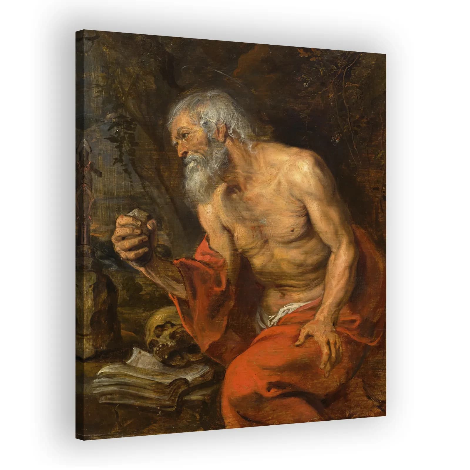 St. Jerome as Penitent Hermit in the Desert by Anthony Van Dyck - view 2 thumbnail