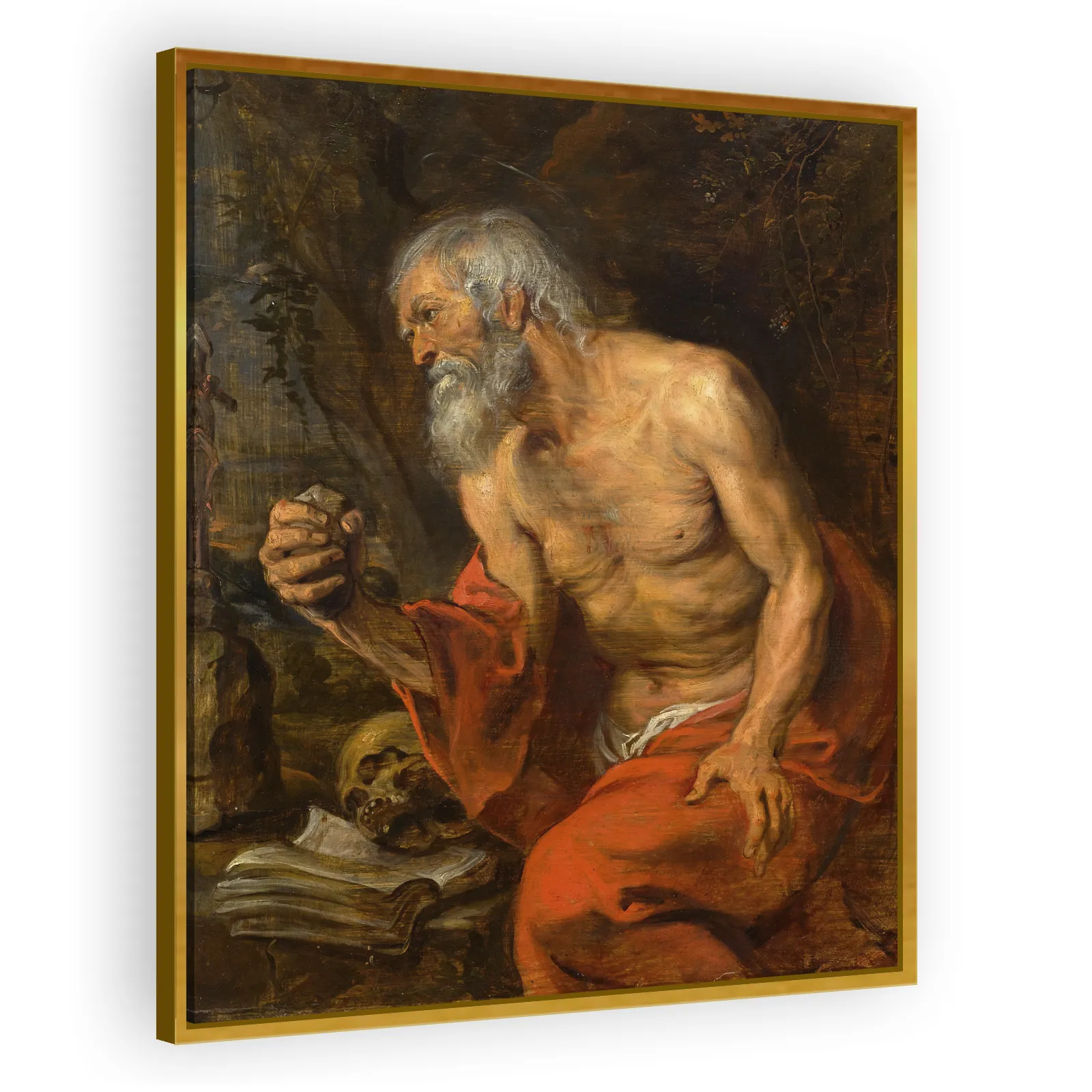 St. Jerome as Penitent Hermit in the Desert by Anthony Van Dyck - view 3 thumbnail