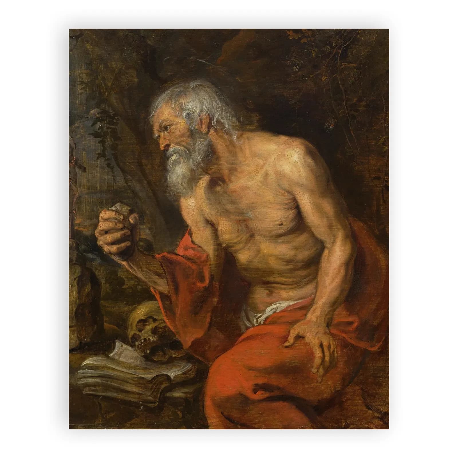 St. Jerome as Penitent Hermit in the Desert by Anthony Van Dyck - view 6 thumbnail