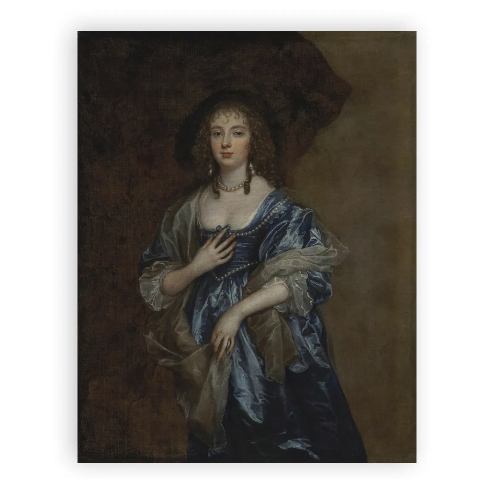 Portrait of a Lady, traditionally identified as Anne, Lady Russell, later Countess of Bedford (1615–1684) by Anthony Van Dyck - view 6 thumbnail