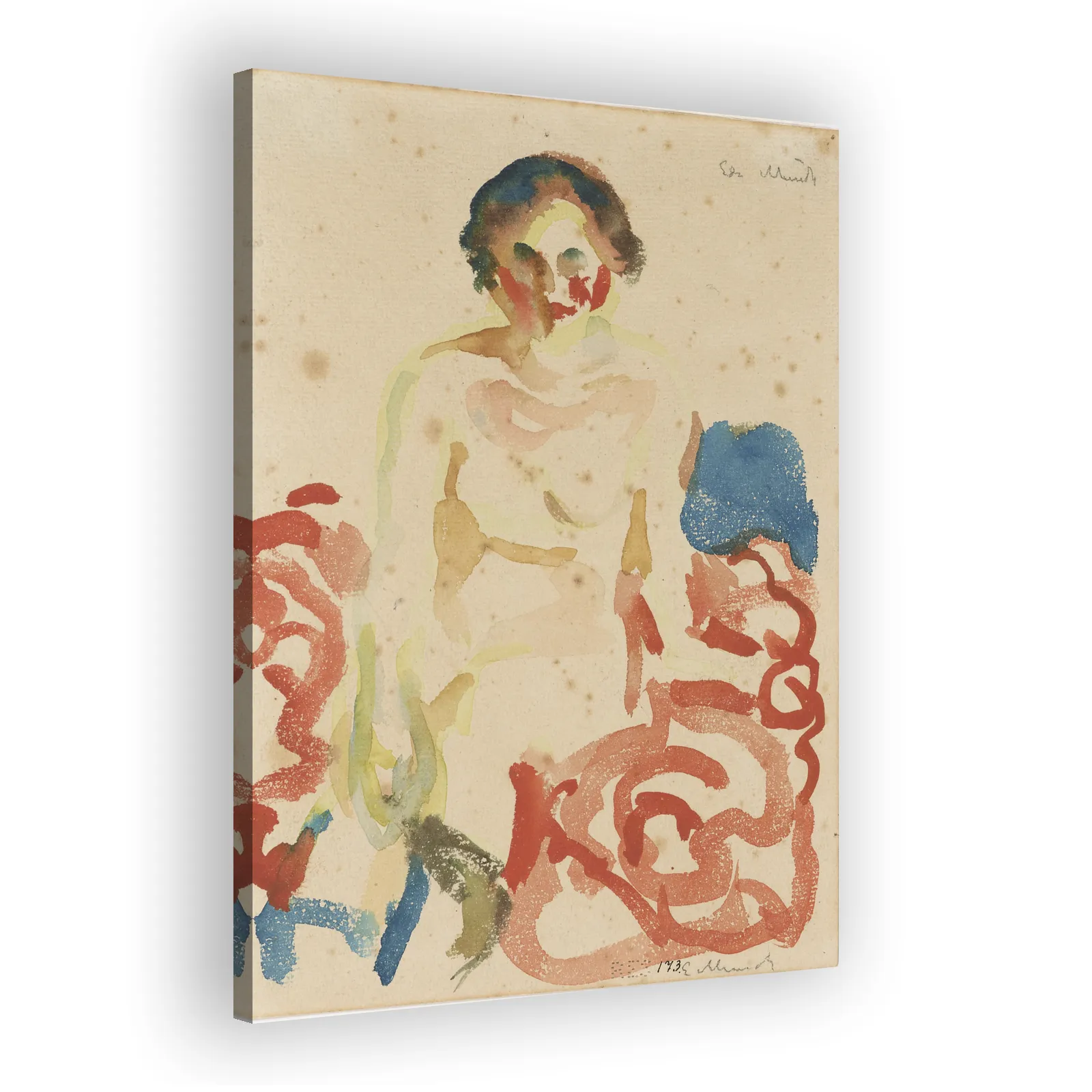 Seated Female Nude with Stockings by Edvard Munch - view 2 thumbnail