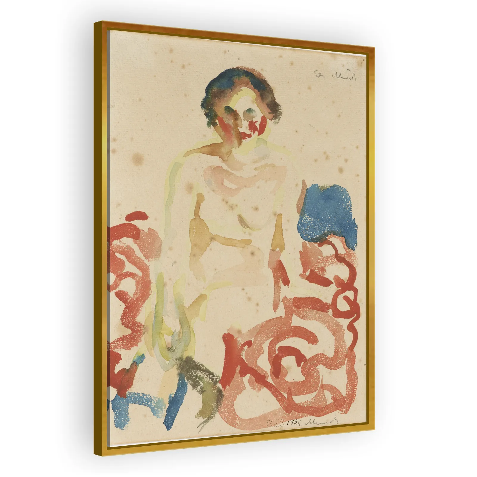 Seated Female Nude with Stockings by Edvard Munch - view 3 thumbnail