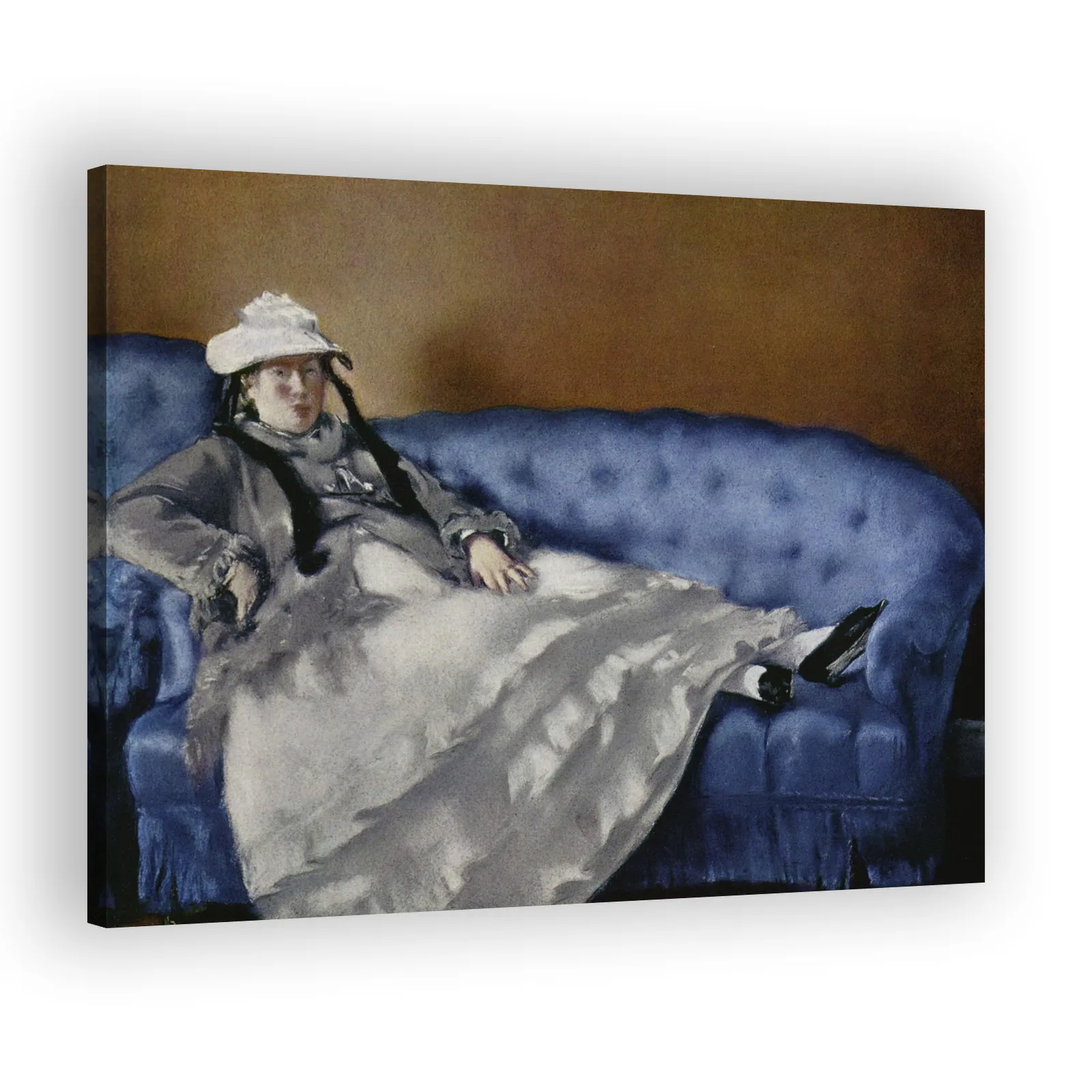 Portrait of Madame Édouard Manet on a Blue Sofa by Edouard Manet - view 2 thumbnail