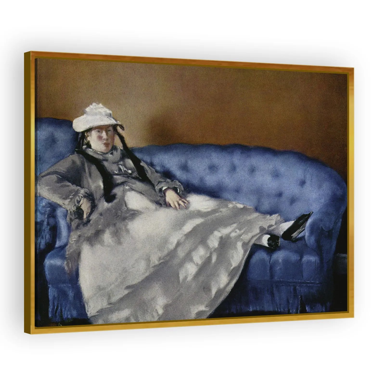 Portrait of Madame Édouard Manet on a Blue Sofa by Edouard Manet - view 3 thumbnail