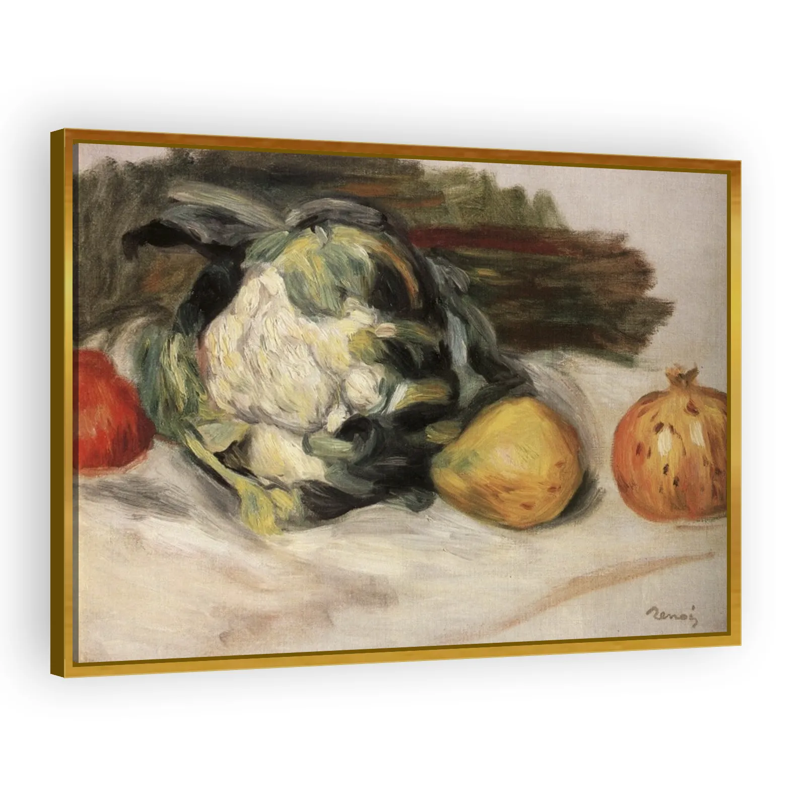 Cauliflower and Pomegranates by Pierre Auguste Renoir - view 3 thumbnail