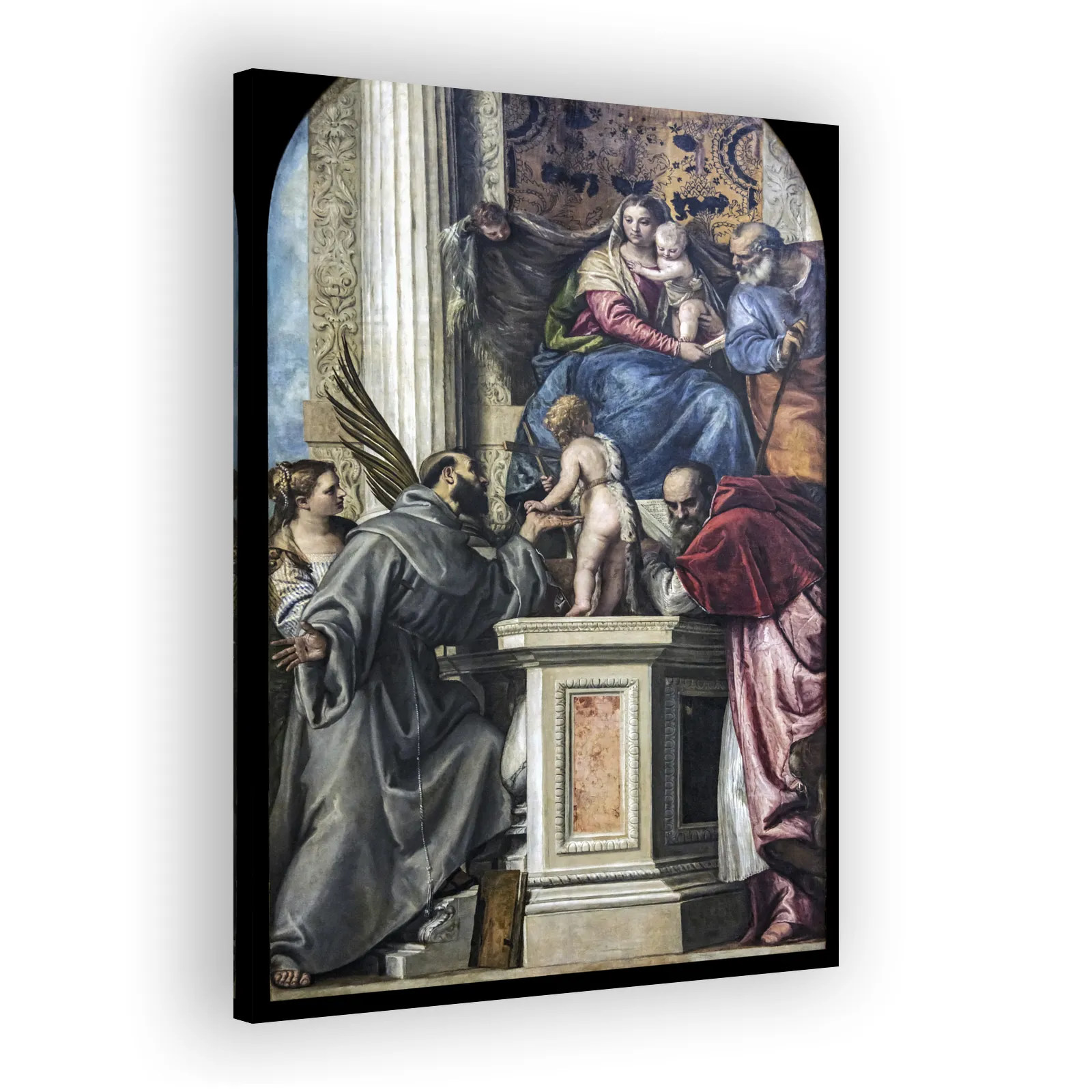 Madonna col Bambino e i Santi Giuseppe, Giustina, Francesco, Giovanni Battista fanciullo e Girolamo by Paolo Veronese - view 2 thumbnail