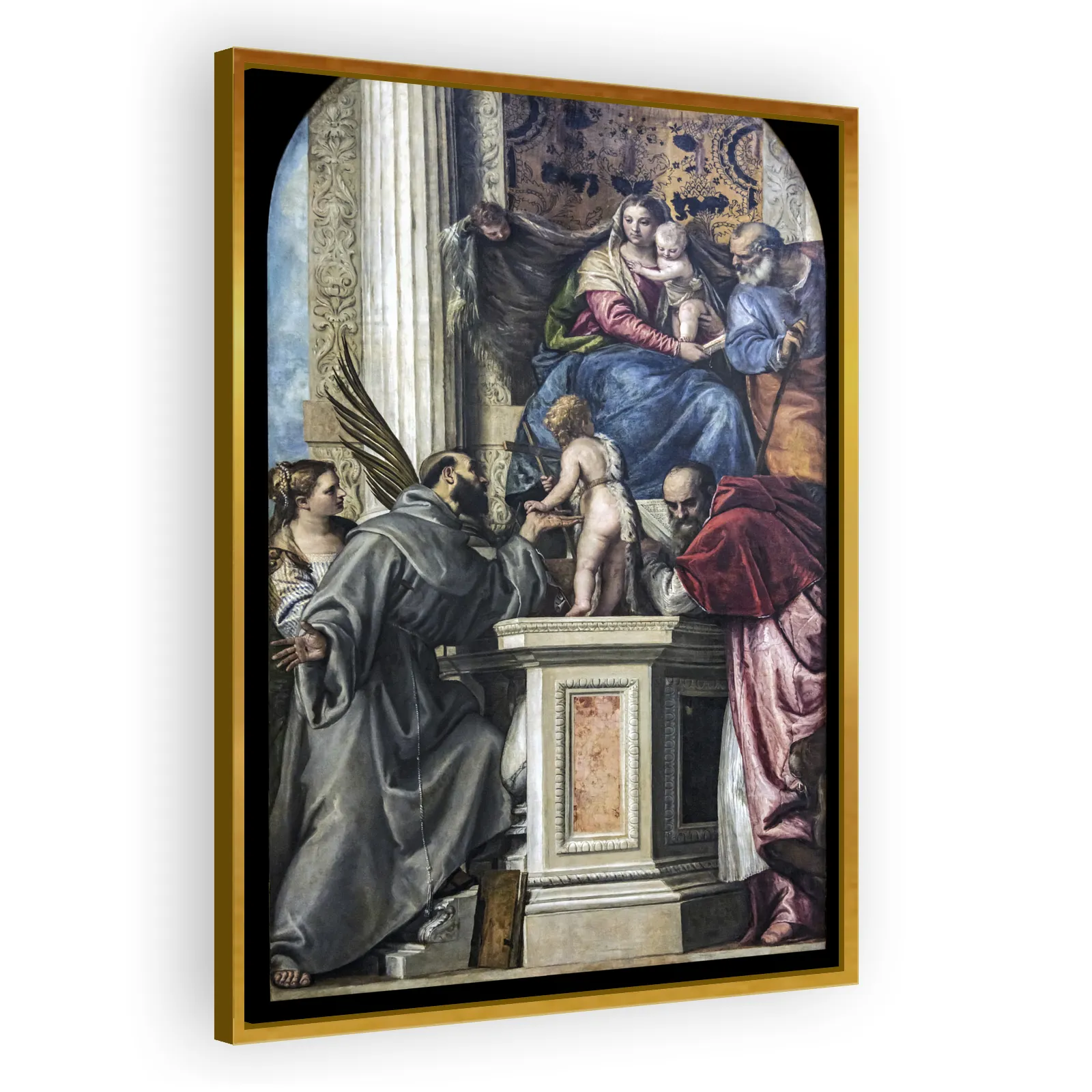 Madonna col Bambino e i Santi Giuseppe, Giustina, Francesco, Giovanni Battista fanciullo e Girolamo by Paolo Veronese - view 3 thumbnail