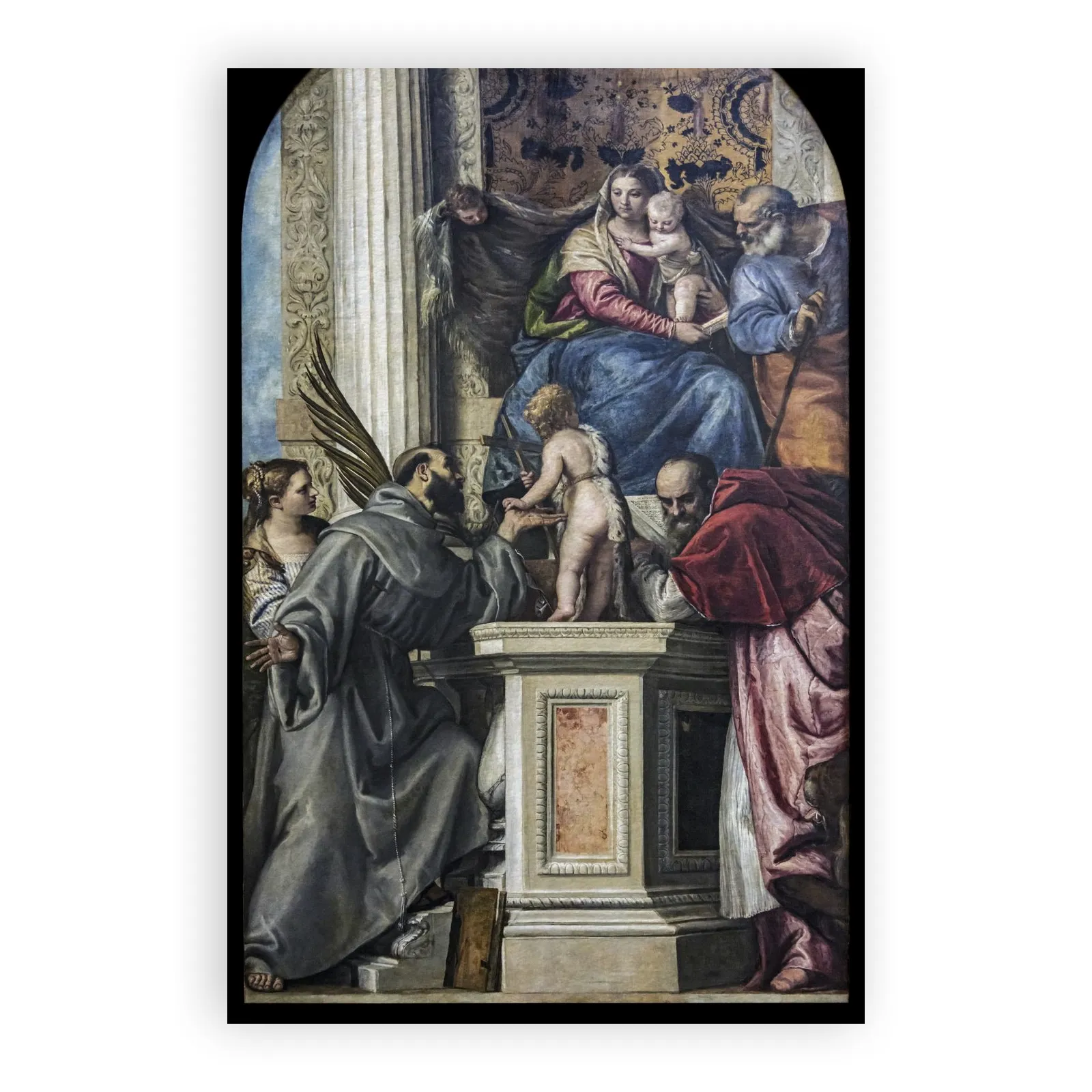 Madonna col Bambino e i Santi Giuseppe, Giustina, Francesco, Giovanni Battista fanciullo e Girolamo by Paolo Veronese - view 6 thumbnail