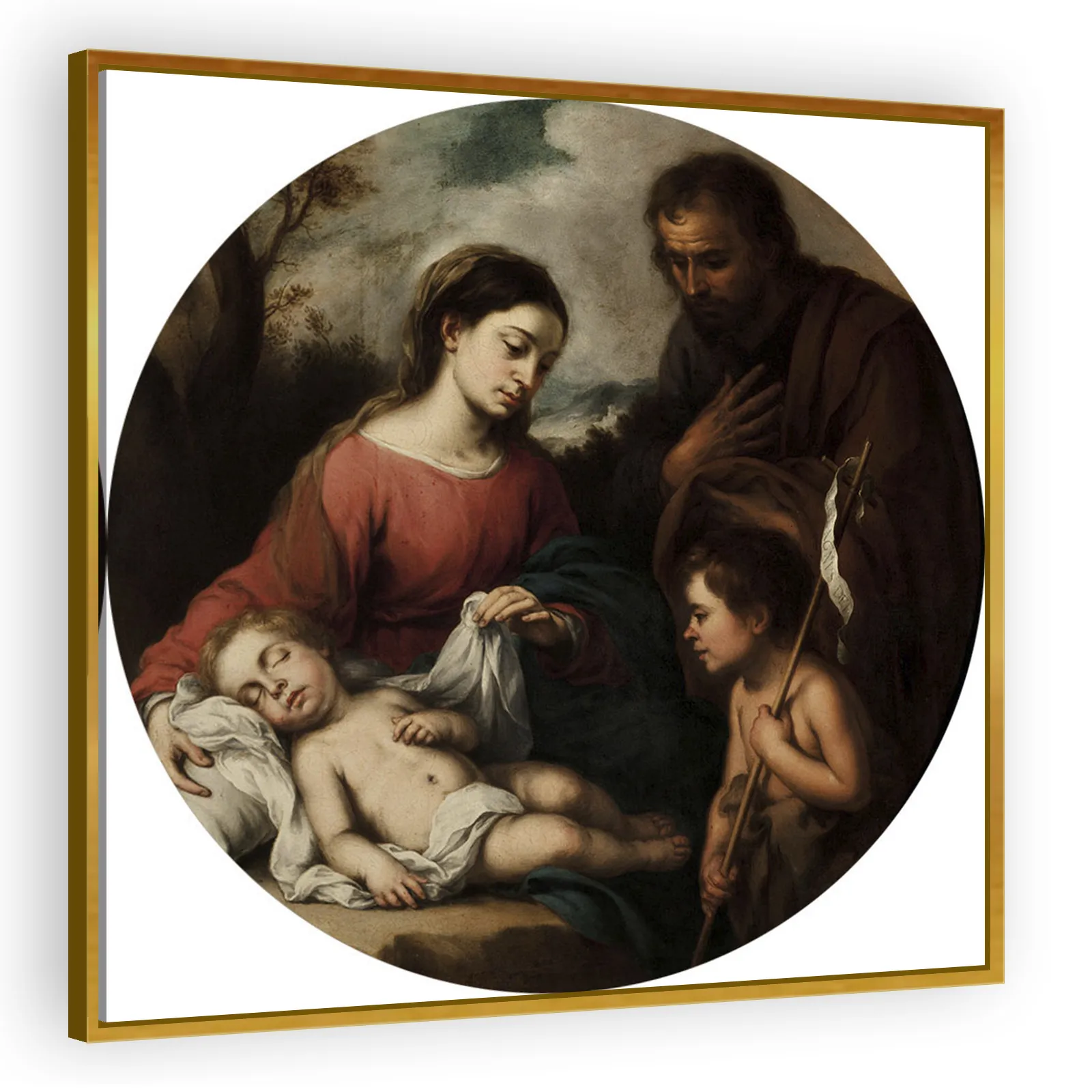 Holy Family with the Infant Saint John by Bartolome Esteban Murillo - view 3 thumbnail
