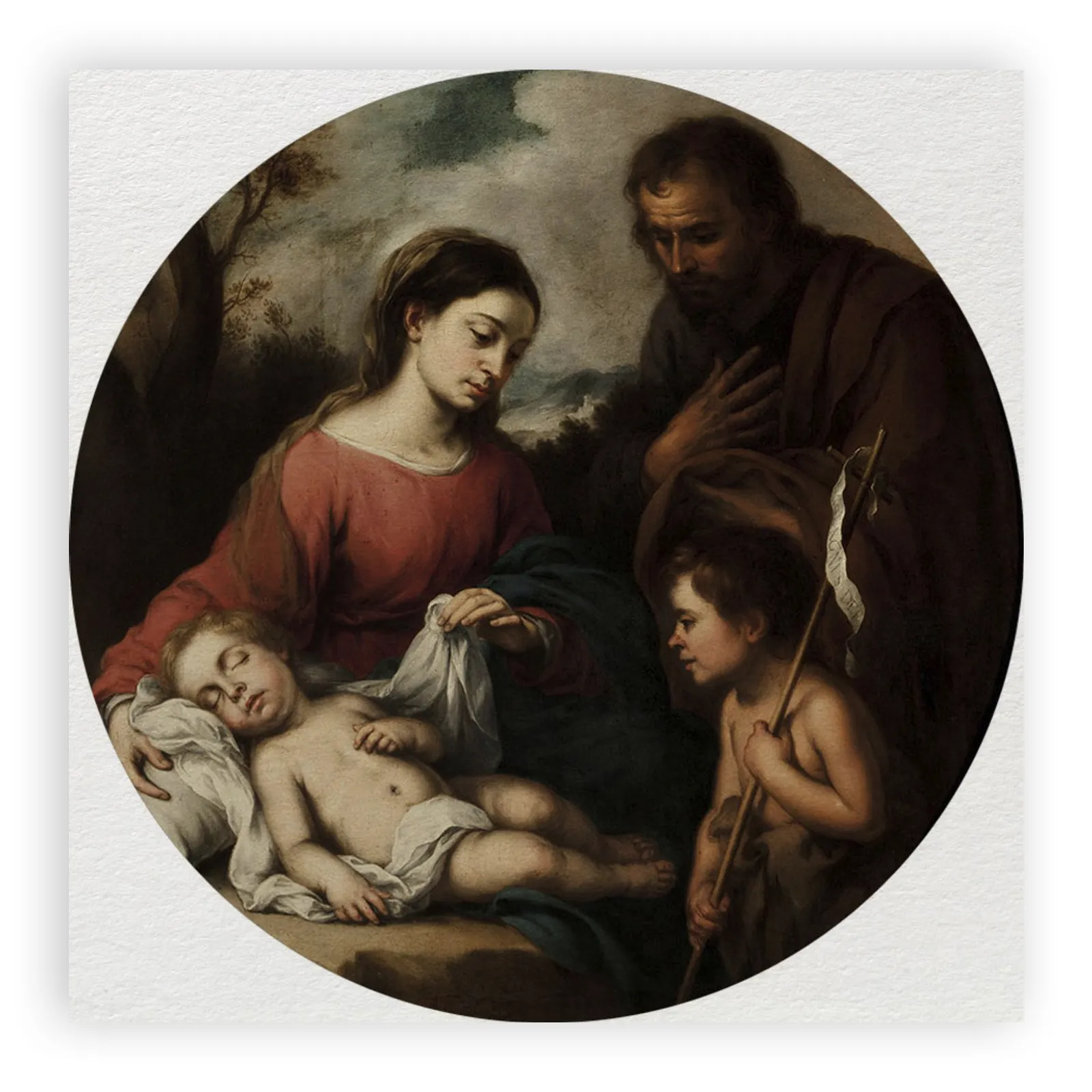 Holy Family with the Infant Saint John by Bartolome Esteban Murillo - view 6 thumbnail