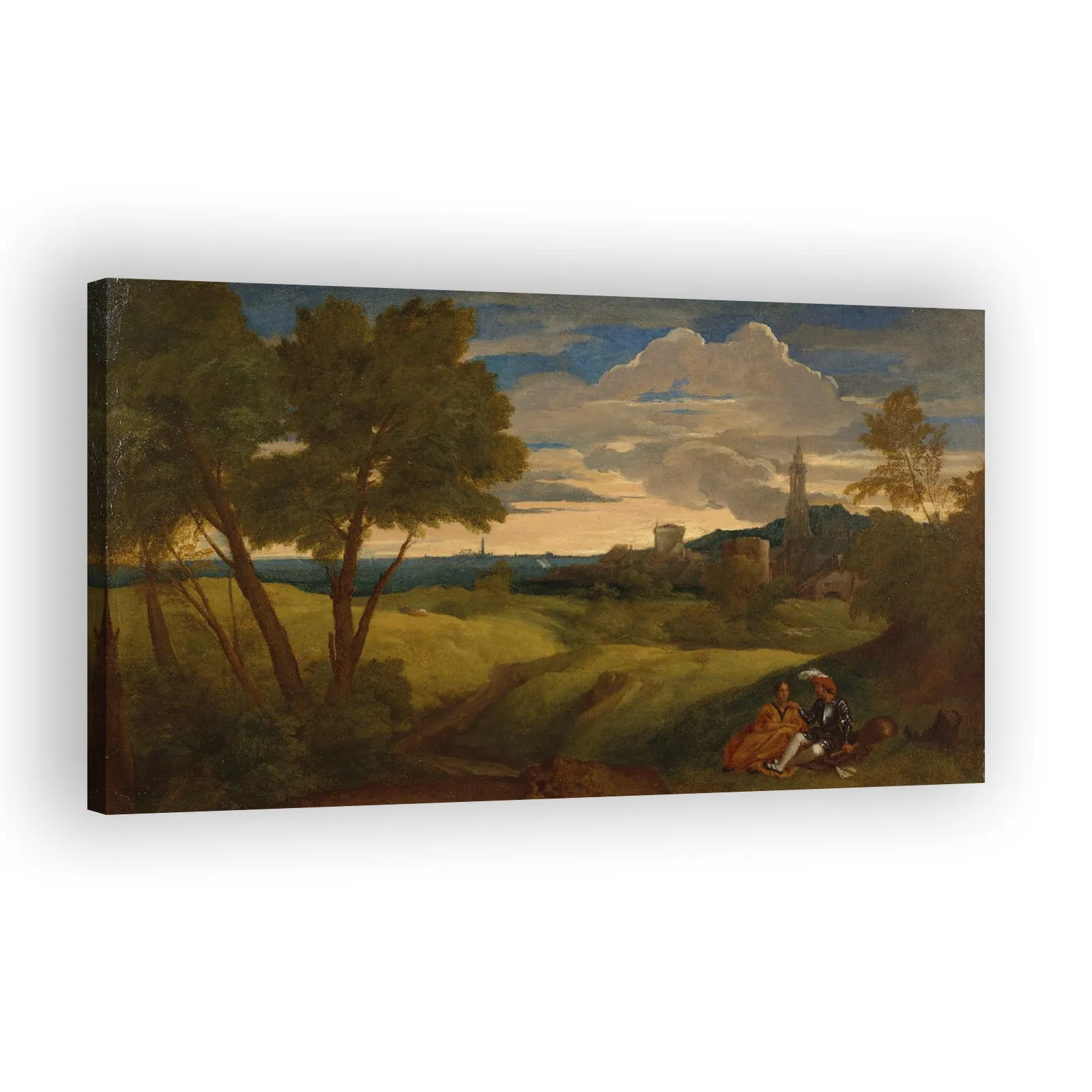 Evening Landscape with Couple by Titian - view 2 thumbnail