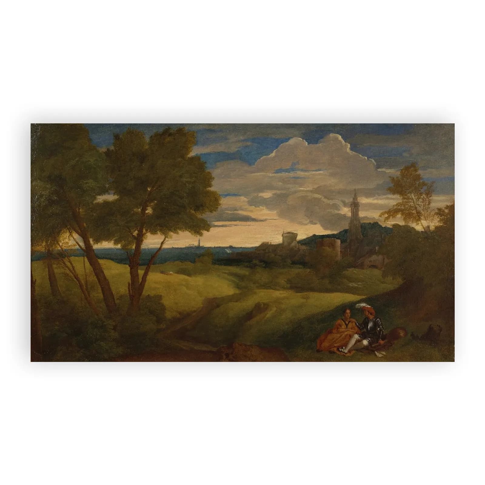 Evening Landscape with Couple by Titian - view 6 thumbnail