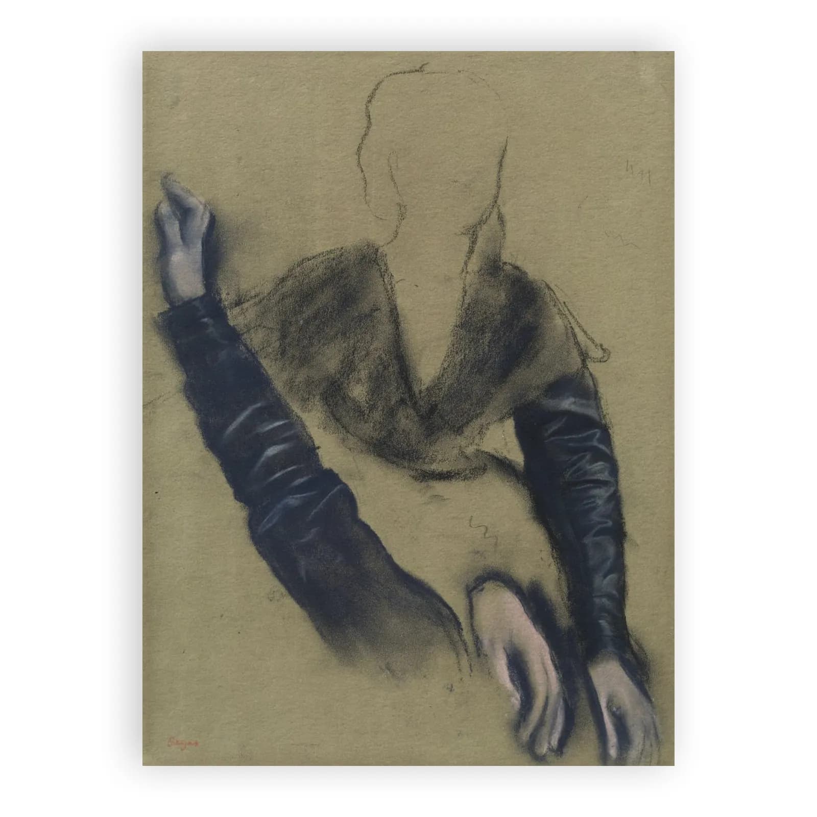 Études de bras et de mains (Madame Camus au piano) by Edgar Degas - view 6 thumbnail