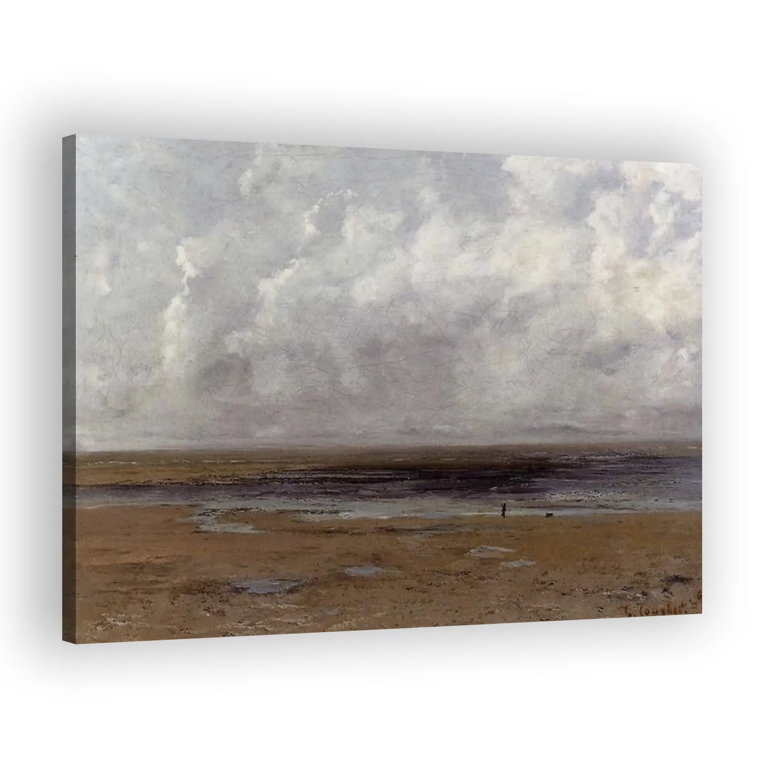 Beach at Trouville, Low Tide by Gustave Courbet - view 2 thumbnail