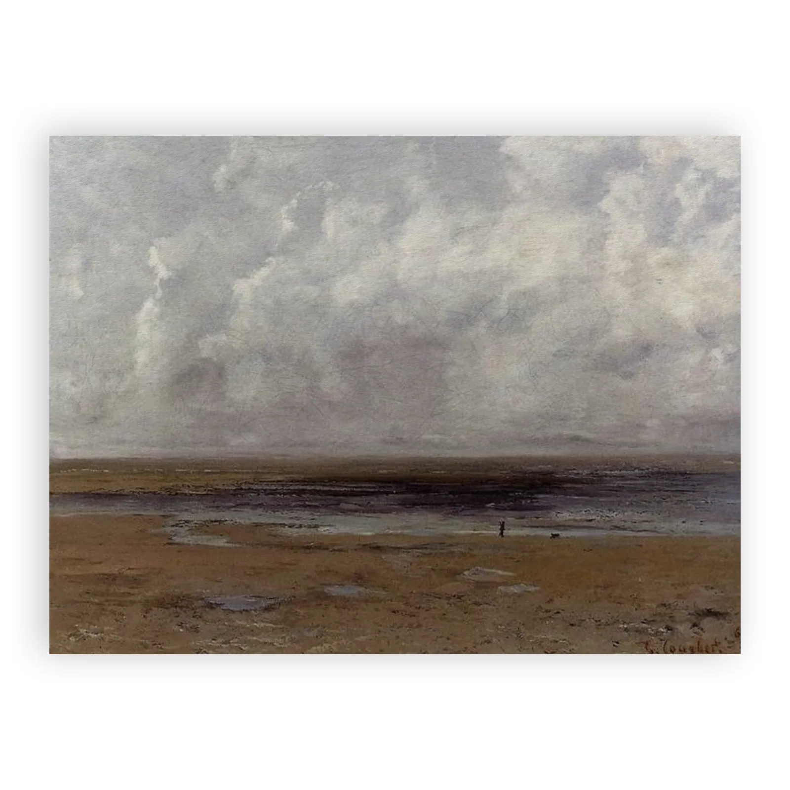 Beach at Trouville, Low Tide by Gustave Courbet - view 6 thumbnail