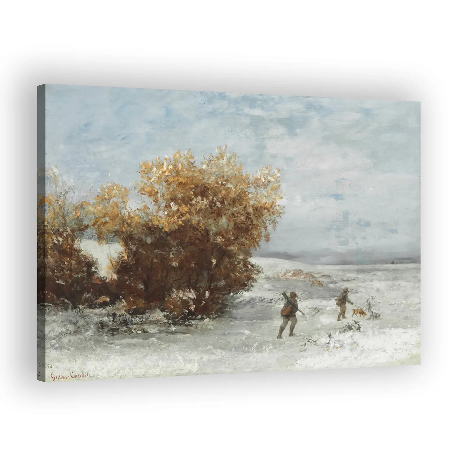 Hunters in the Snow by Gustave Courbet - view 2 thumbnail