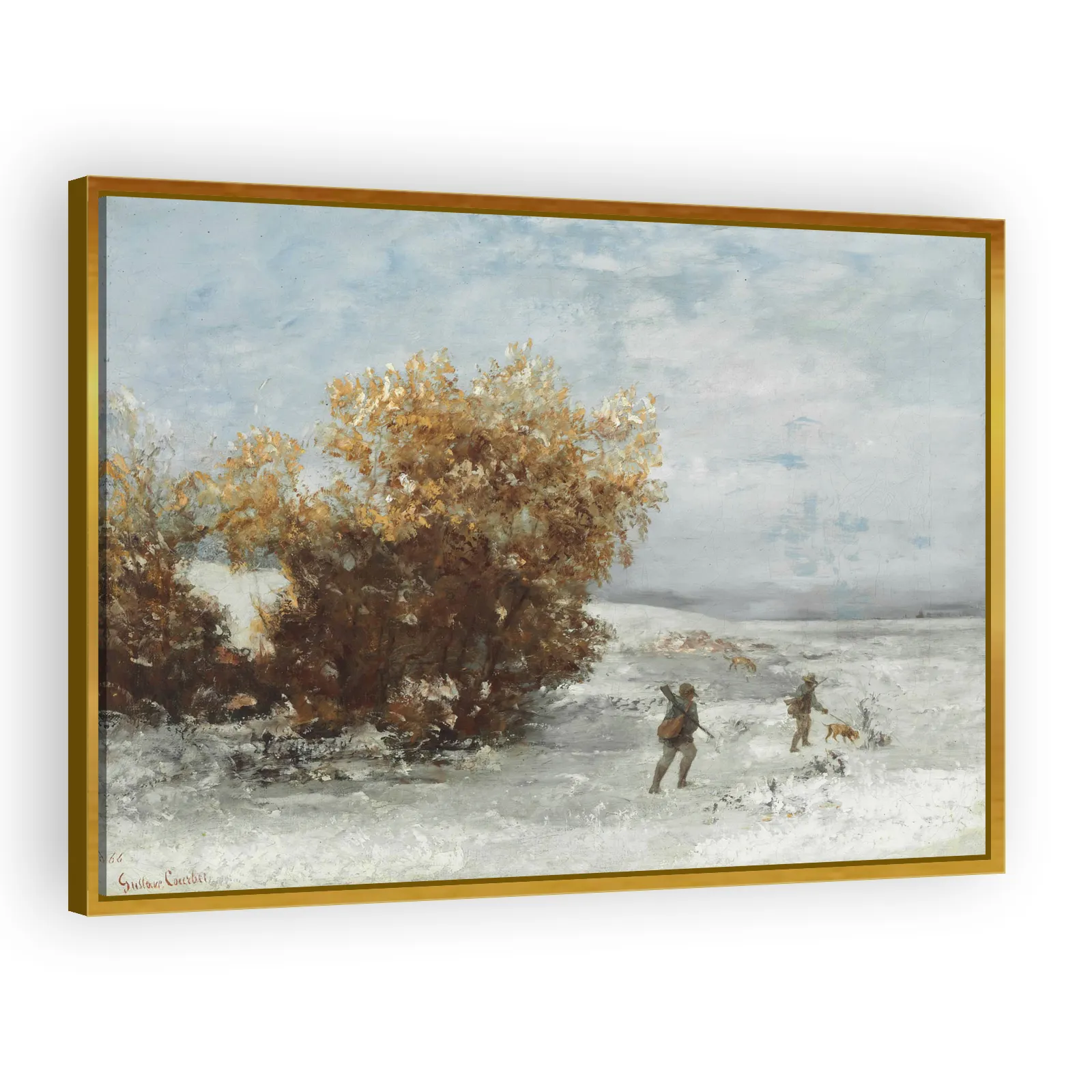 Hunters in the Snow by Gustave Courbet - view 3 thumbnail