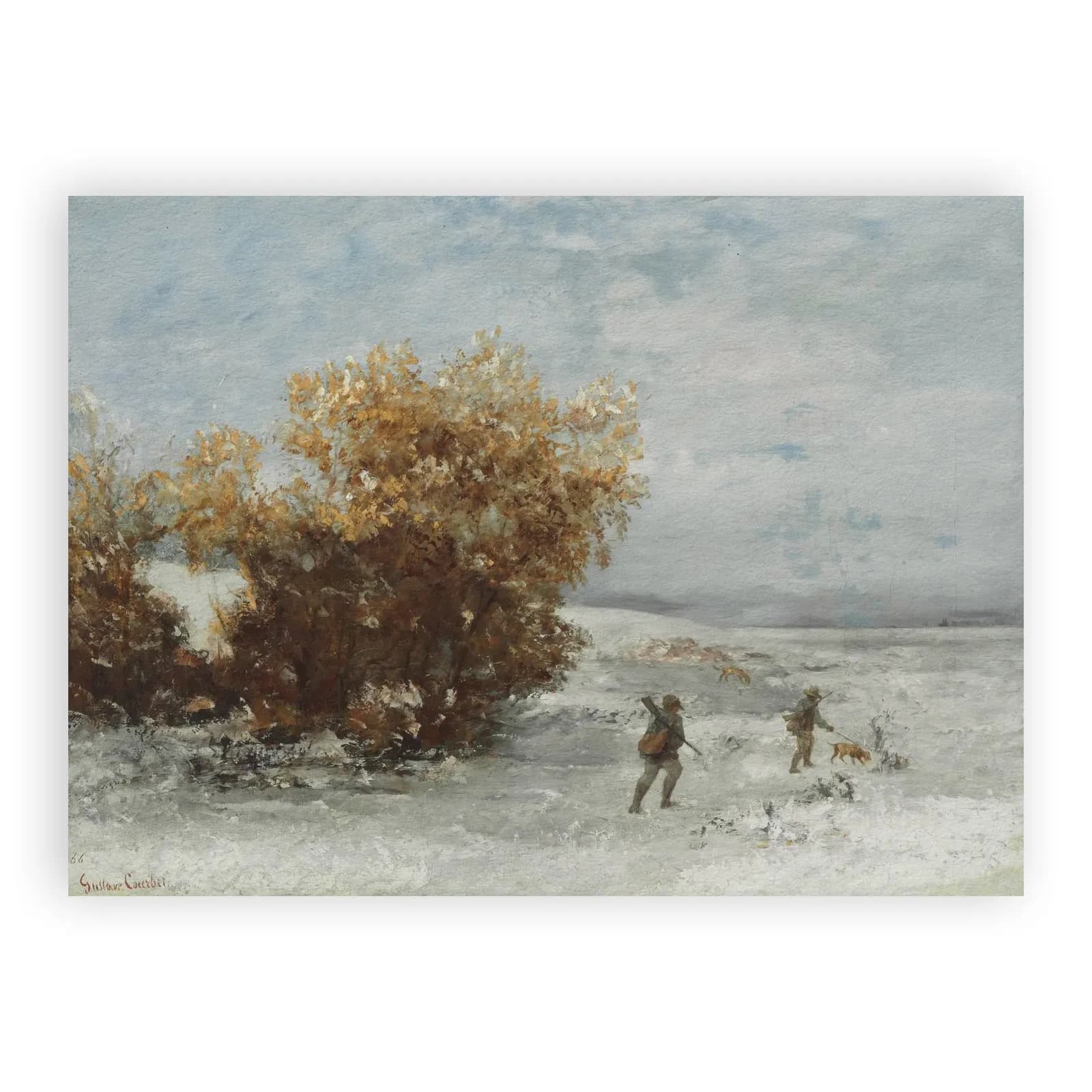 Hunters in the Snow by Gustave Courbet - view 6 thumbnail