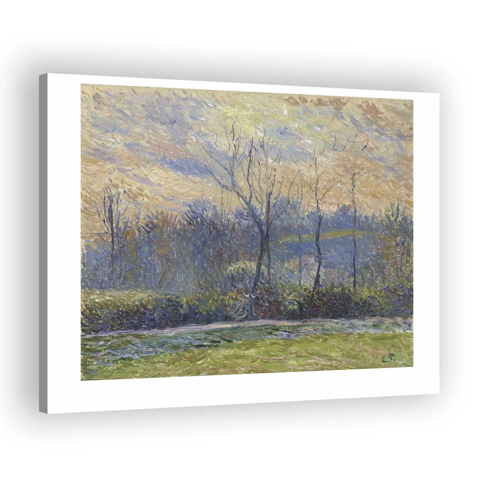 Soleil couchant, hiver by Camille Pissarro - view 2 thumbnail