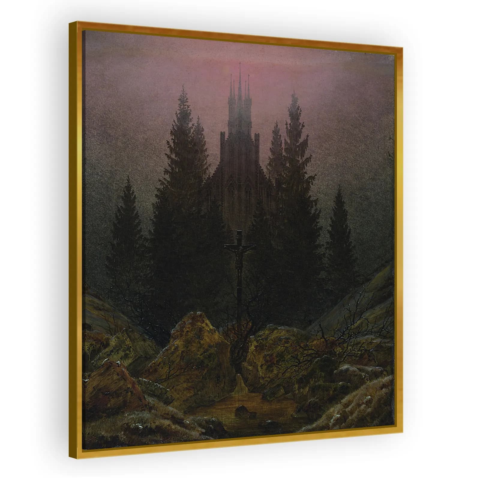 Cross and Cathedral in the Mountains by Caspar David Friedrich - view 3 thumbnail