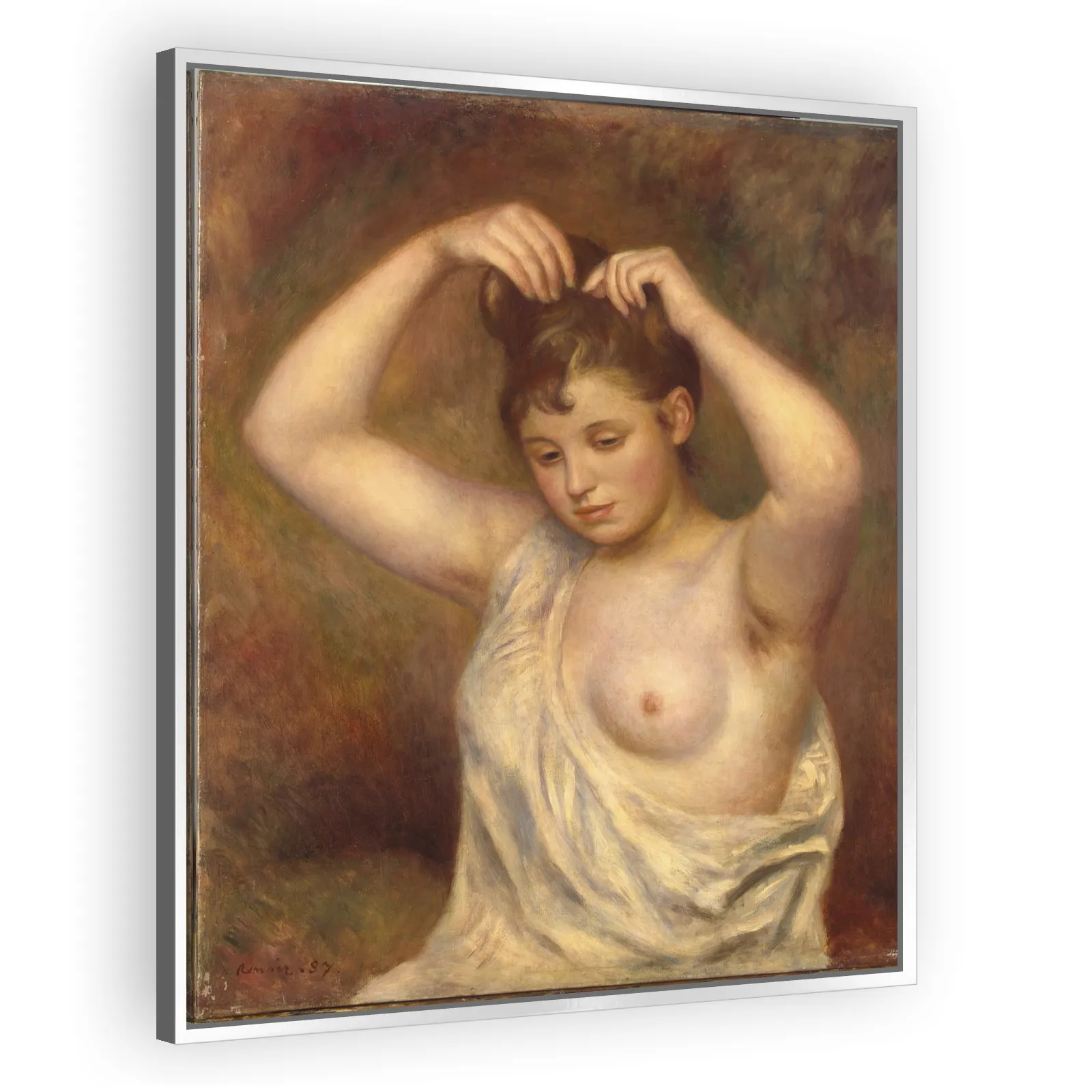 Woman Arranging Her Hair by Pierre Auguste Renoir - view 4 thumbnail