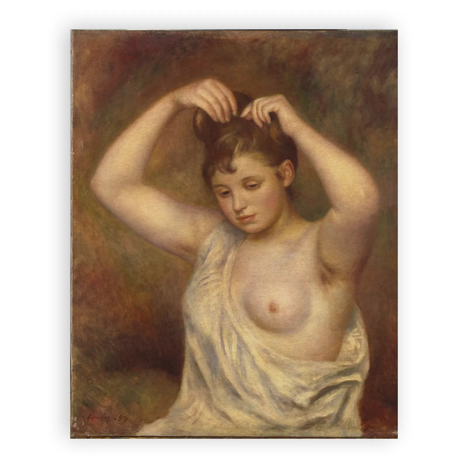 Woman Arranging Her Hair by Pierre Auguste Renoir - view 6 thumbnail