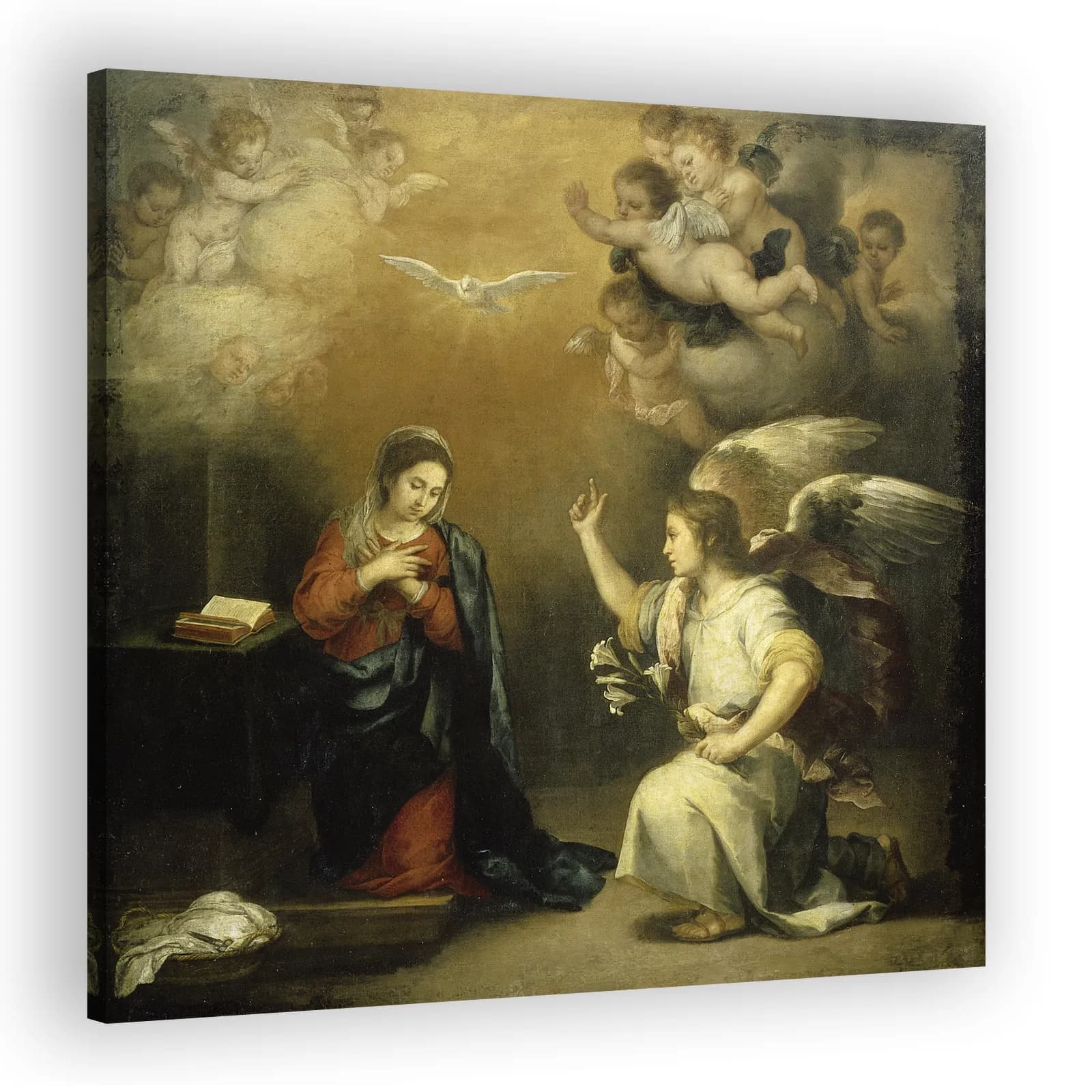 Annunciation to the Virgin by Bartolome Esteban Murillo - view 2 thumbnail