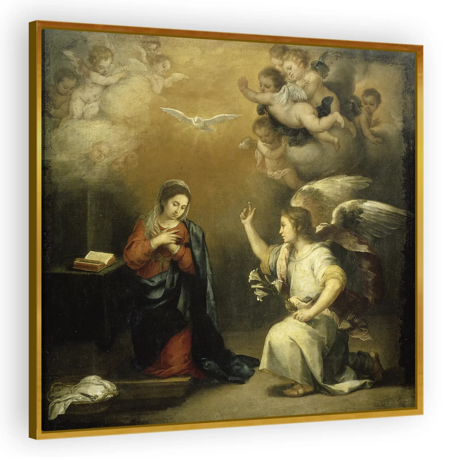 Annunciation to the Virgin by Bartolome Esteban Murillo - view 3 thumbnail