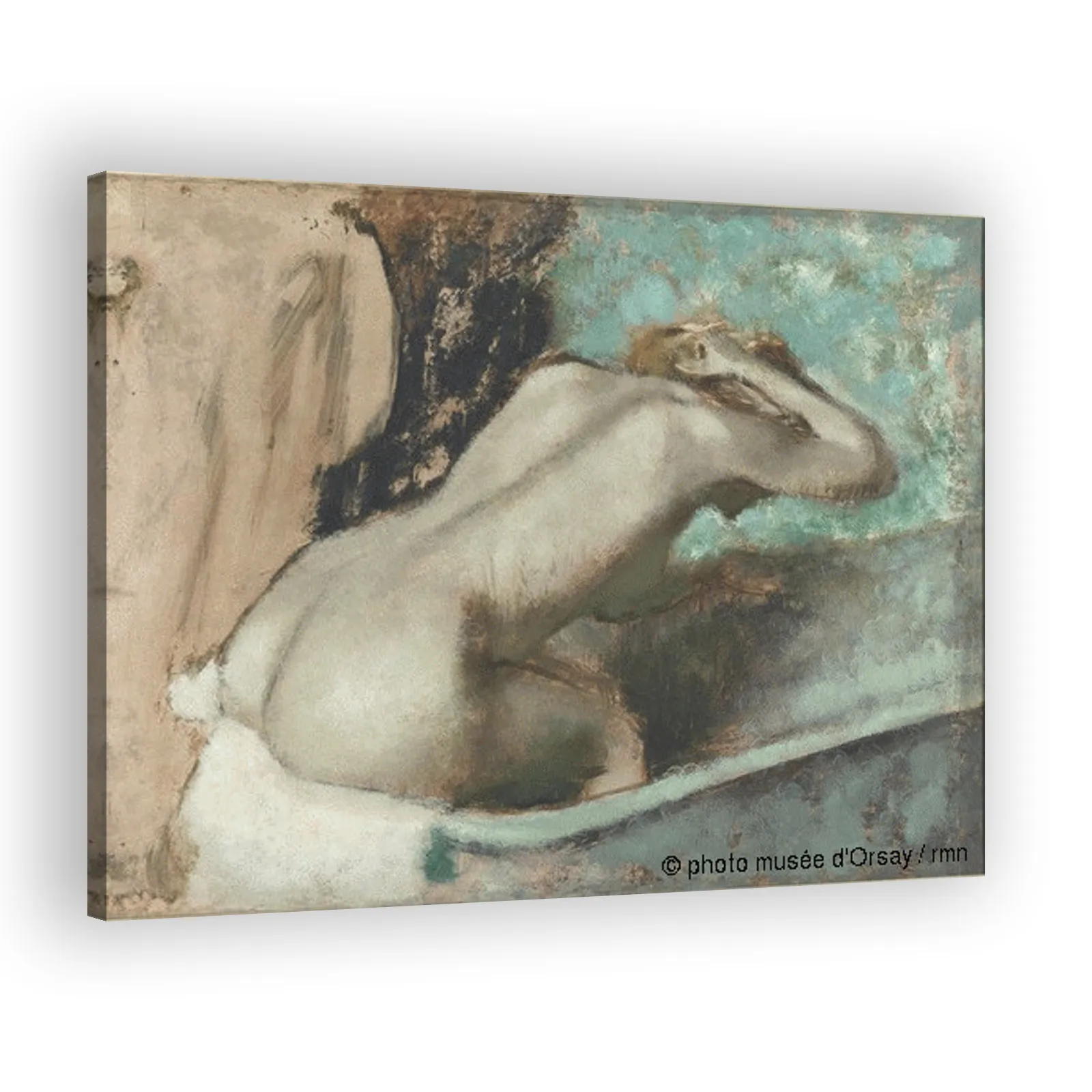 Woman Sitting on Edge of a Bath Sponging Her Neck by Edgar Degas - view 2 thumbnail